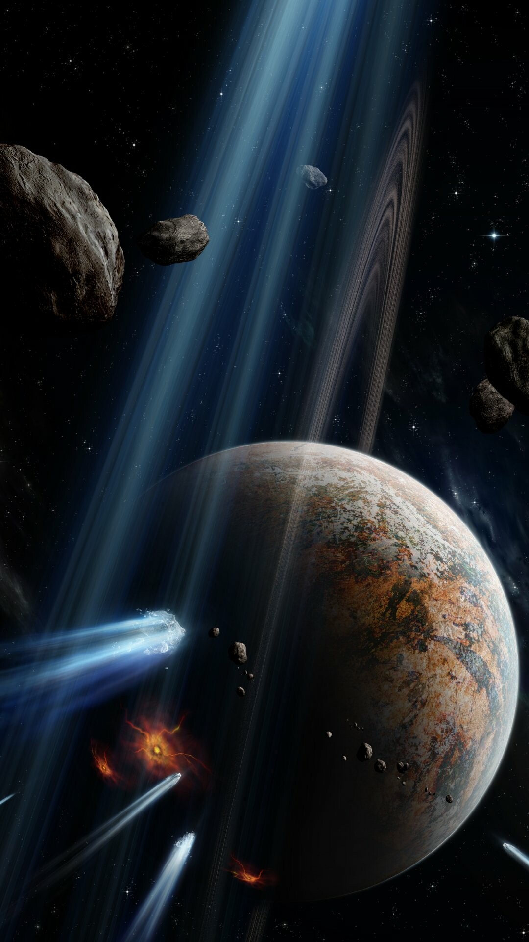 Sci-fi planets, Futuristic landscapes, Cosmic wonders, Interstellar art, 1080x1920 Full HD Phone