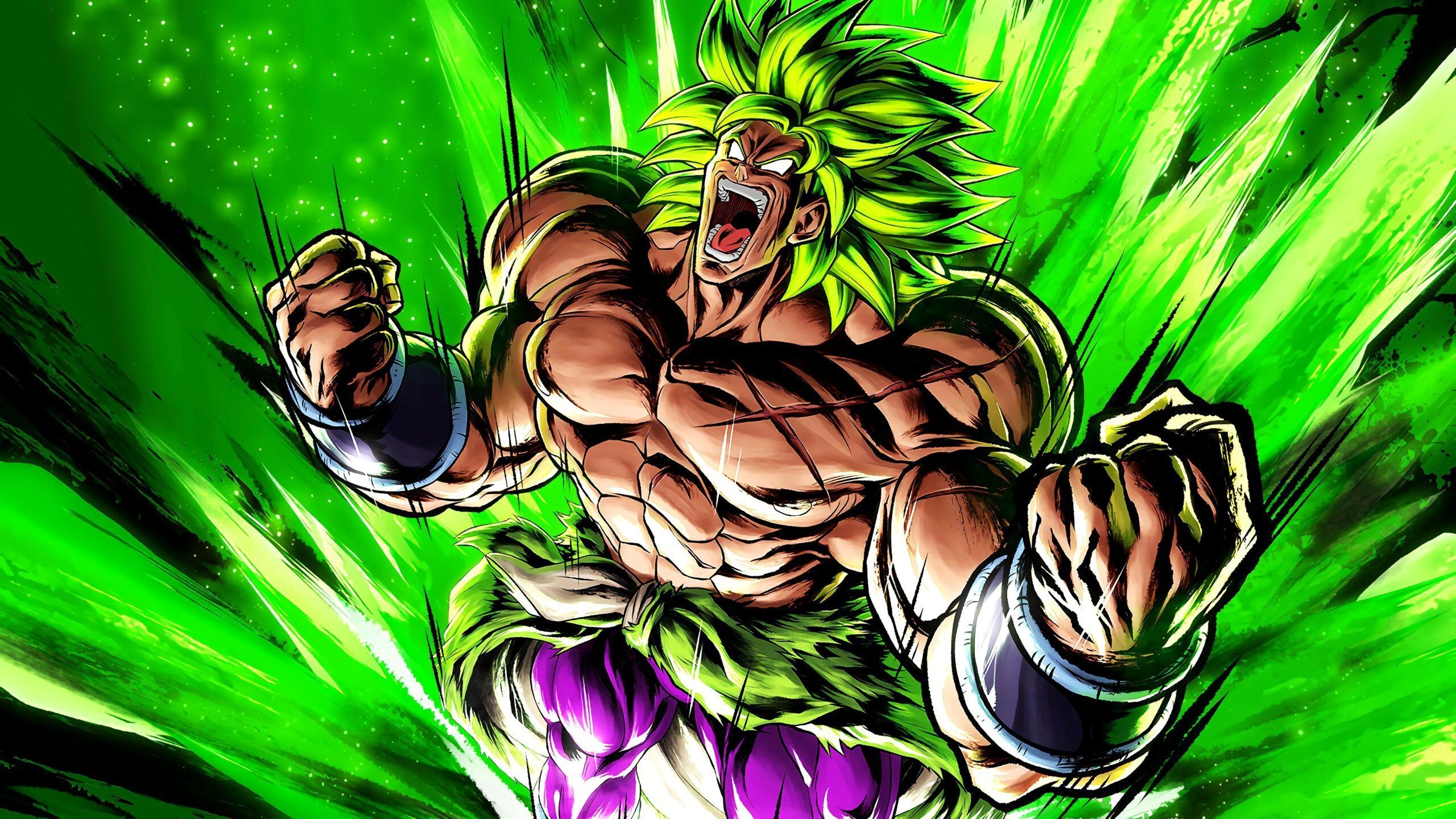 Super Saiyan Full Power Broly, Dragon Ball Super, green ki aura, HD Desktop wallpaper