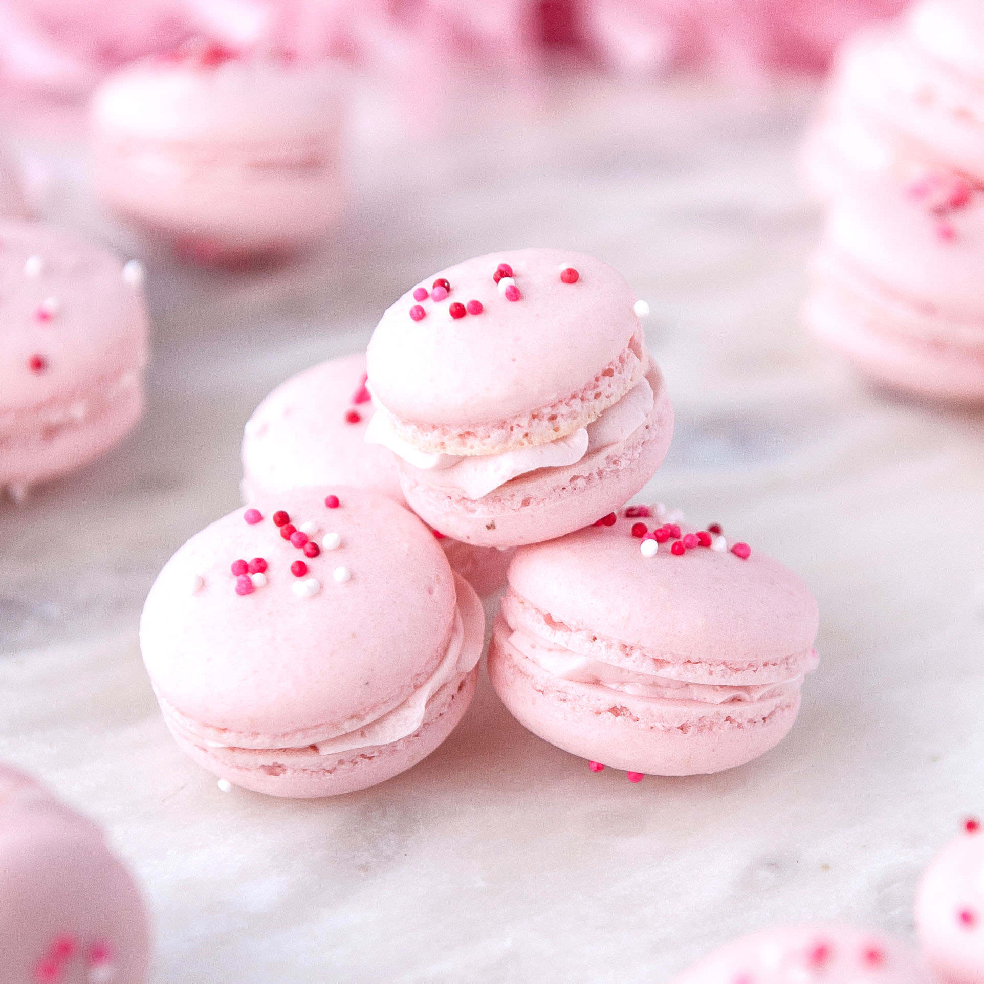 Easy strawberry macarons, Step-by-step guide, Delicate and fruity, Perfect for beginners, 1930x1930 HD Phone