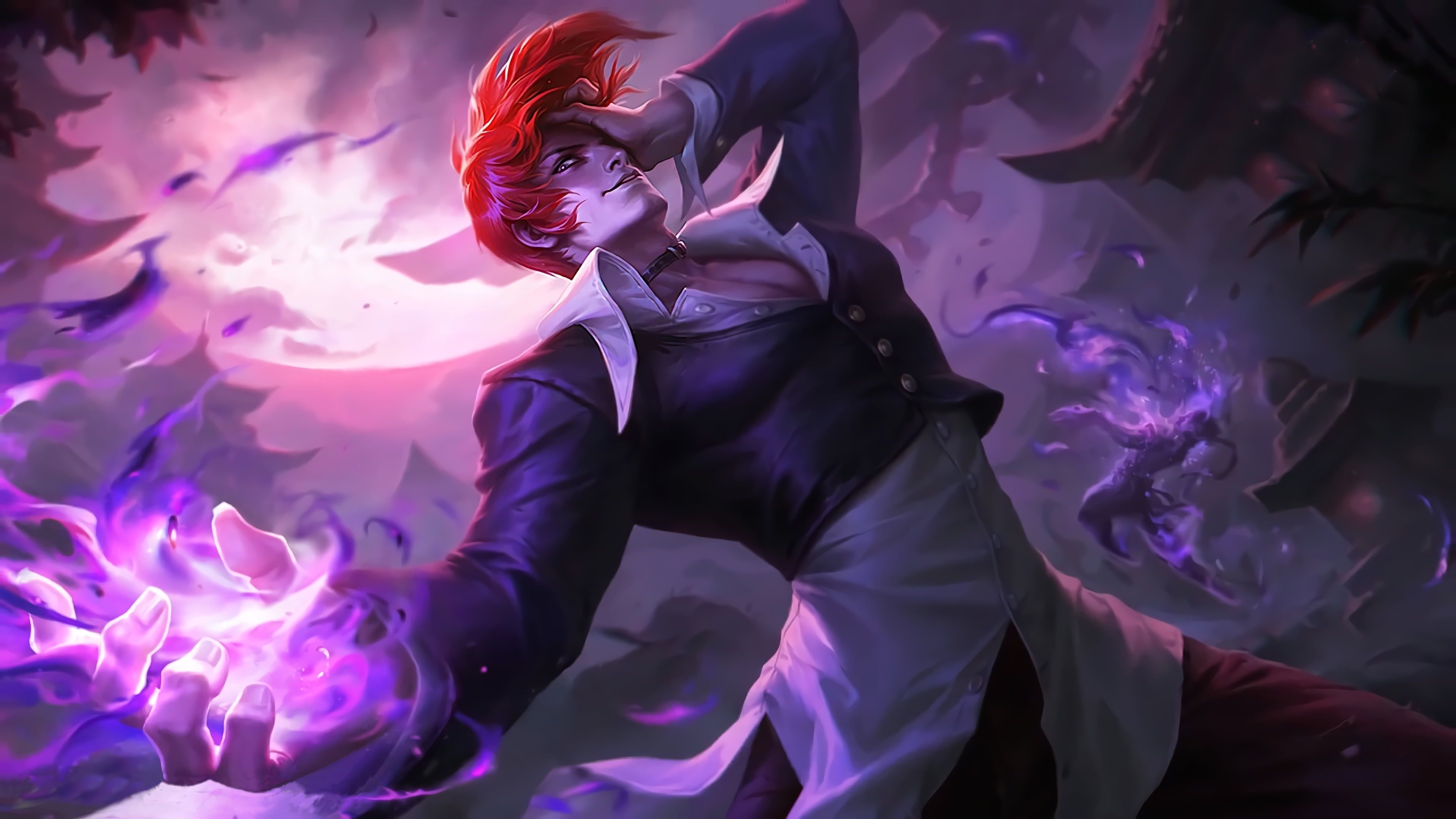 Iori Yagami fan art, King of Fighters, Mobile legend wallpaper, Art of fighting, 3840x2160 4K Desktop