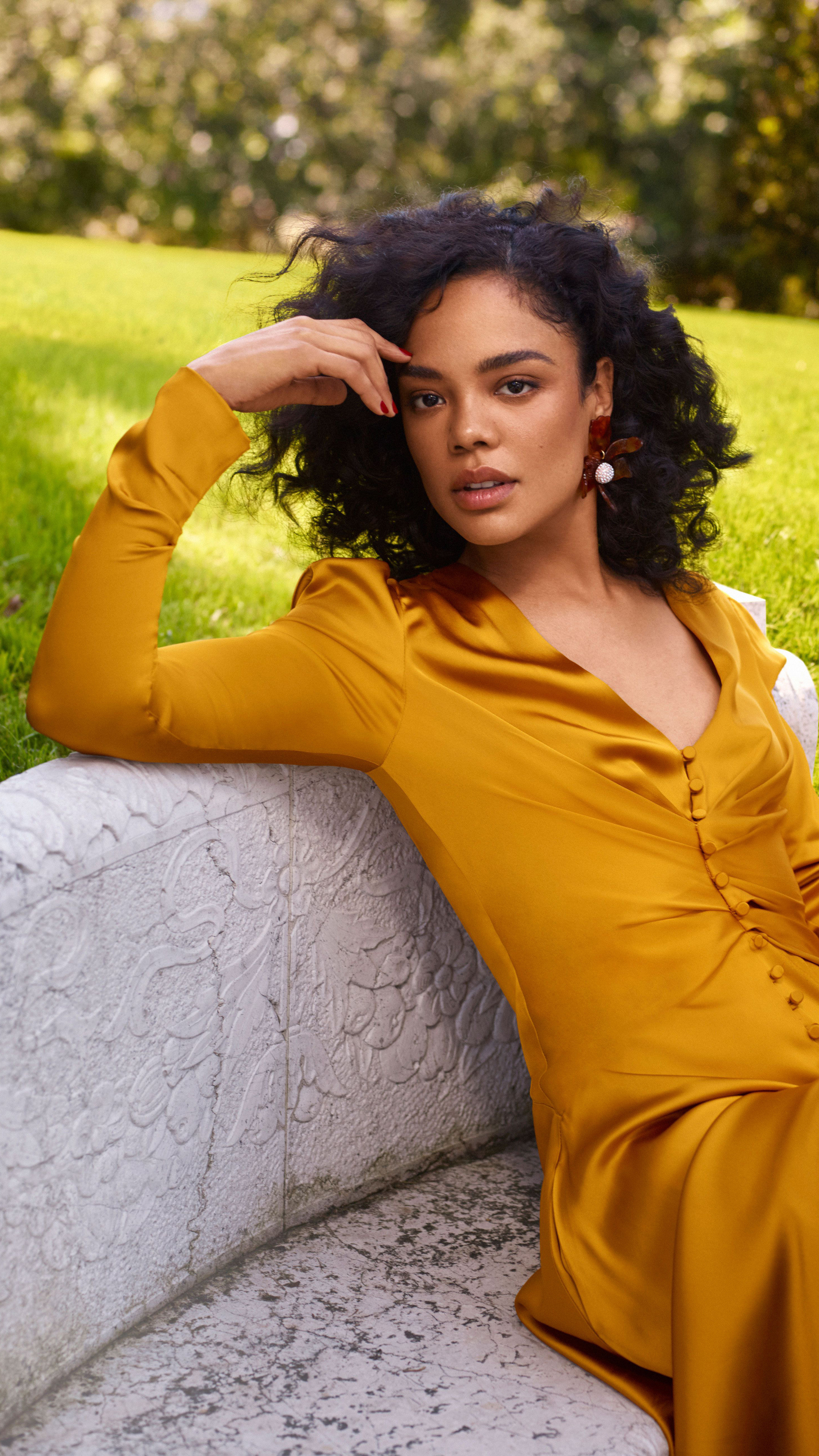 Tessa Thompson, Marie Claire shoot, Premium wallpapers, HD quality, 2160x3840 4K Phone