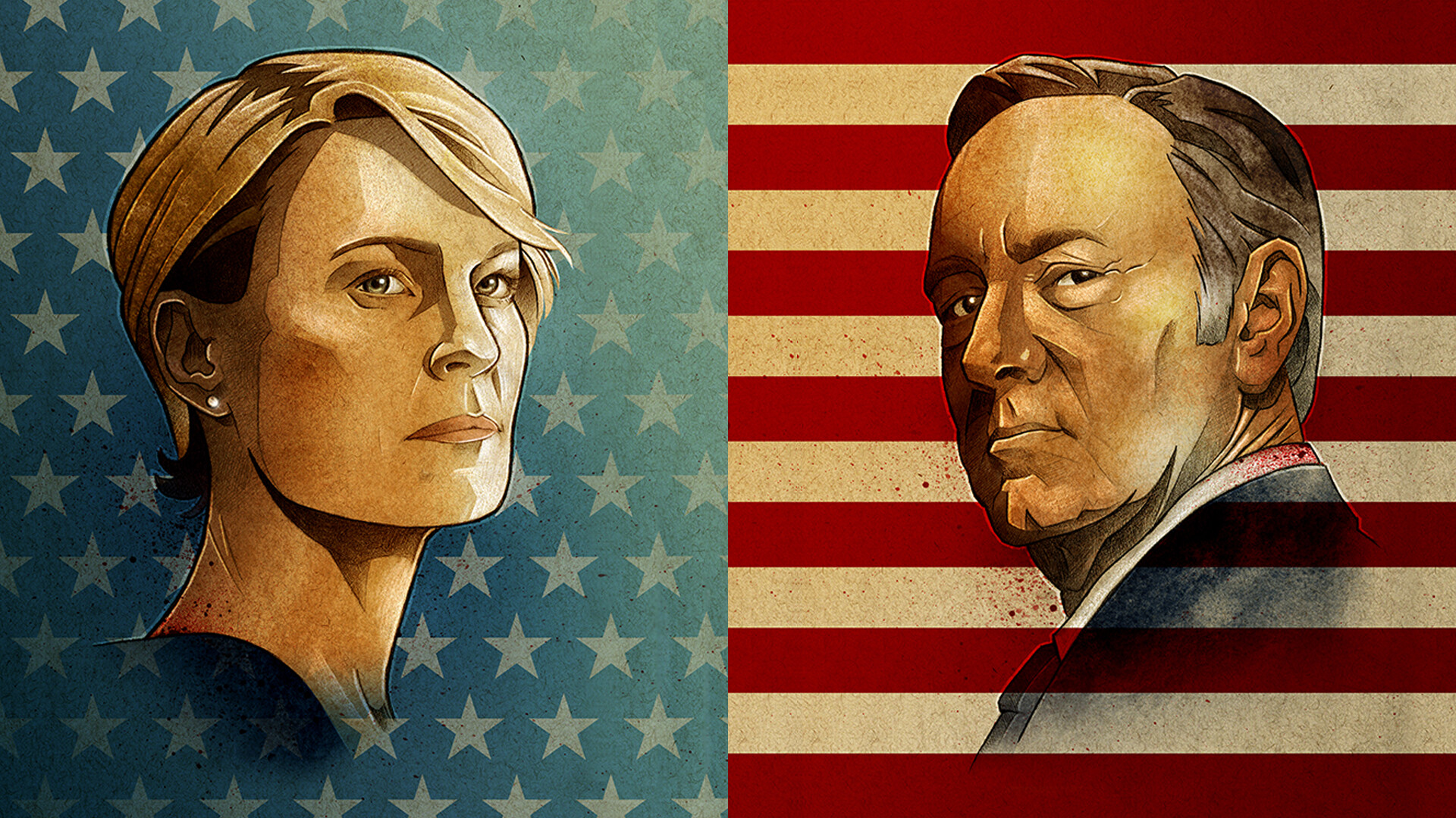 House of Cards, Claire and Frank Underwood, Tension-filled relationship, Dynamic duo, 1920x1080 Full HD Desktop