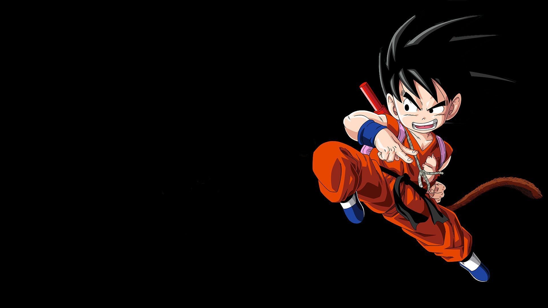 Kid Goku, Anime hero, Dragon Ball saga, Dynamic action, 1920x1080 Full HD Desktop