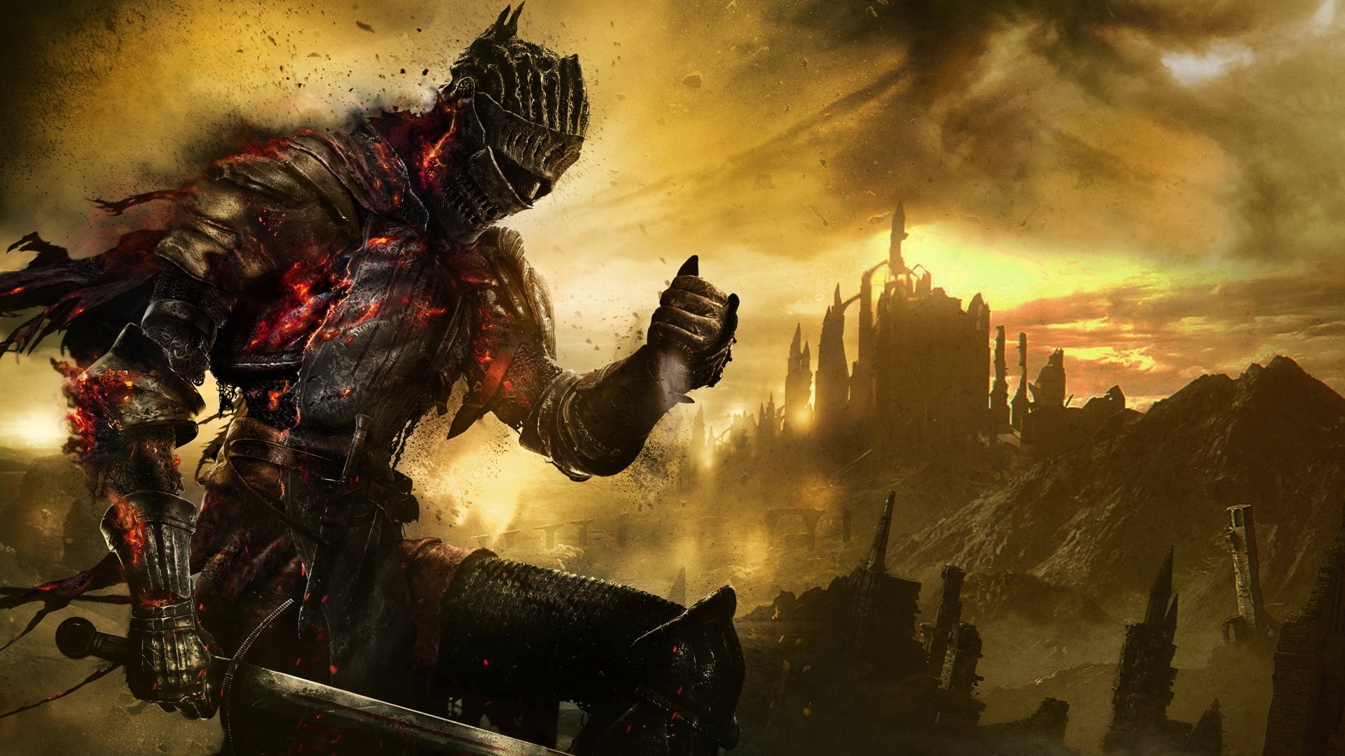 Soul of Cinder, Lothric Castle, embered knight armor, Full HD Desktop wallpaper