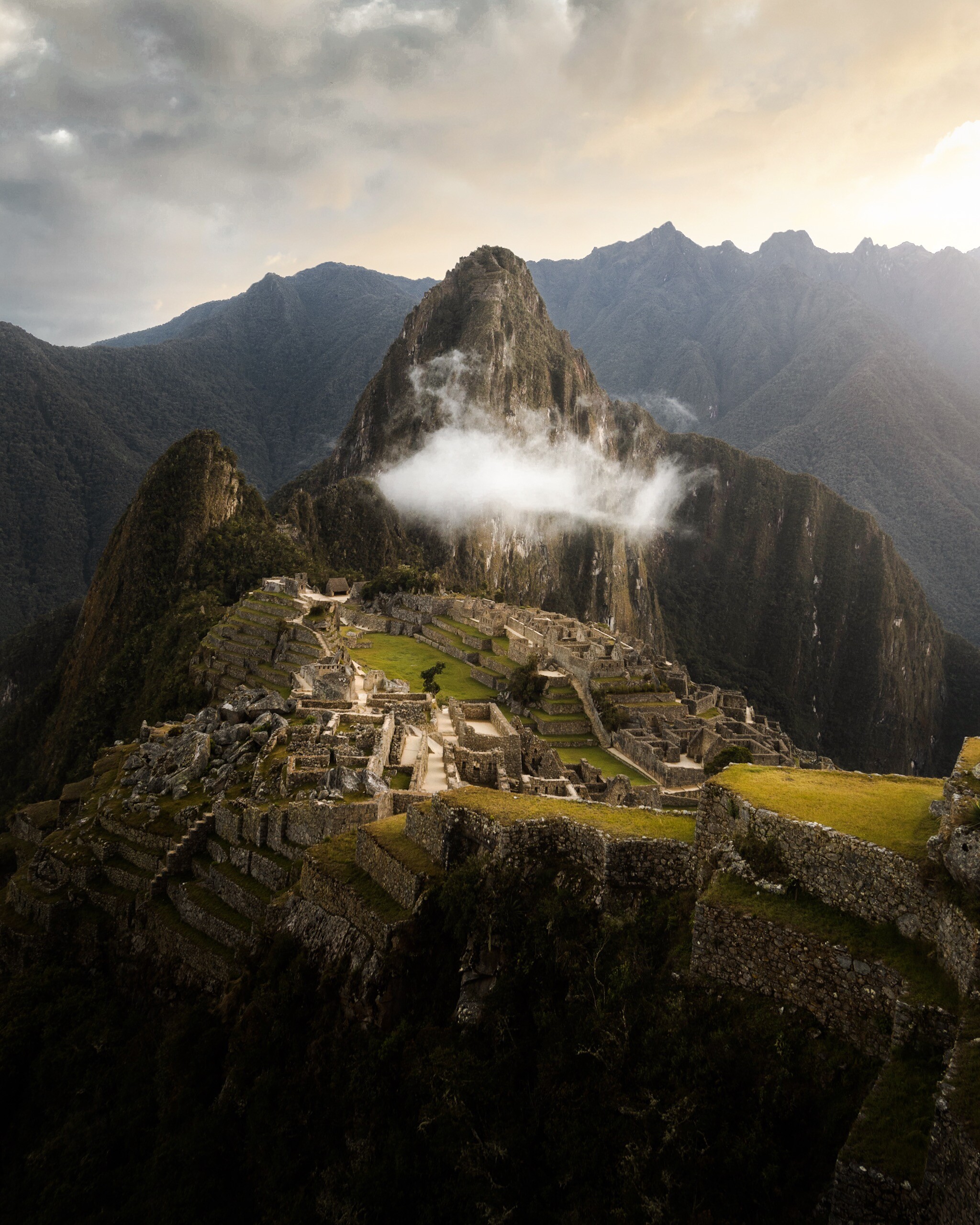 Machu Picchu, Peru, Aerial view, Historical site, 2050x2560 HD Phone