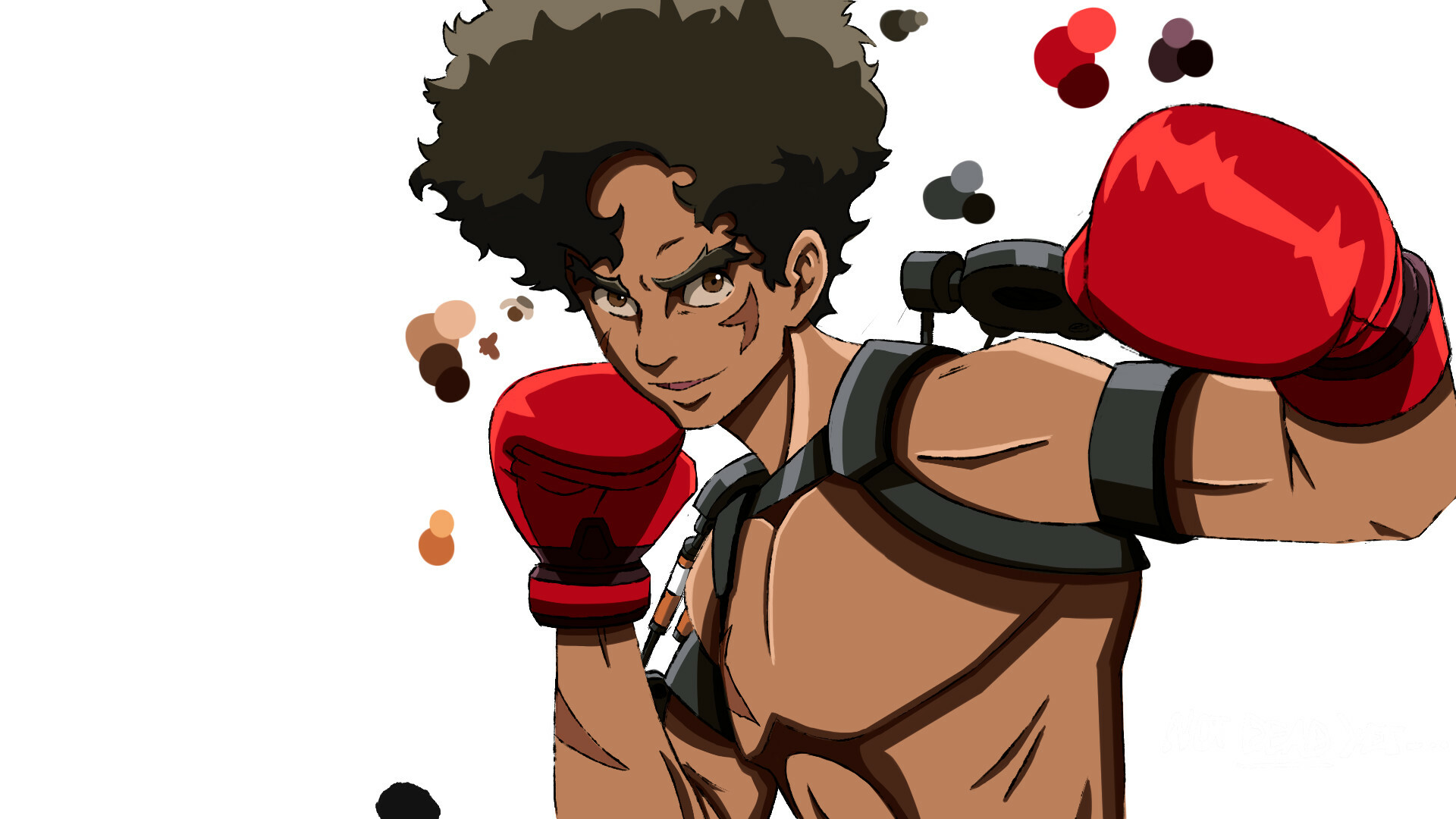 Megalo Box, Anime art, Artstation, Fanart, 1920x1080 Full HD Desktop