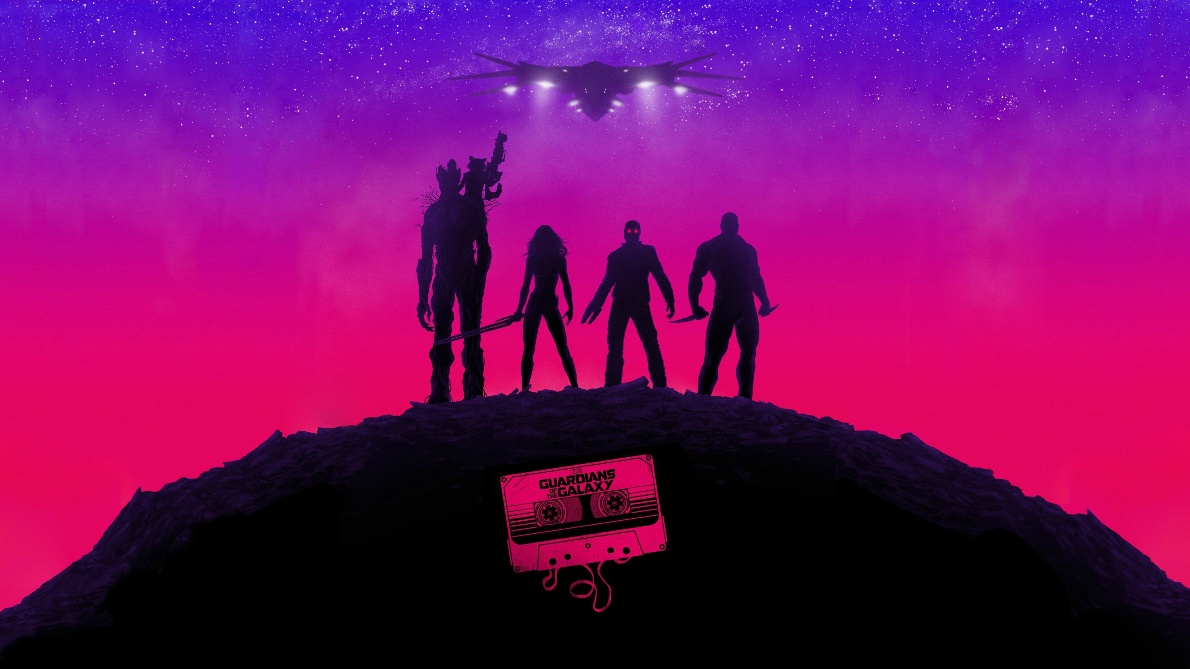 GOTG screen background, Guardians of the Galaxy, Galaxy poster, 3840x2160 4K Desktop