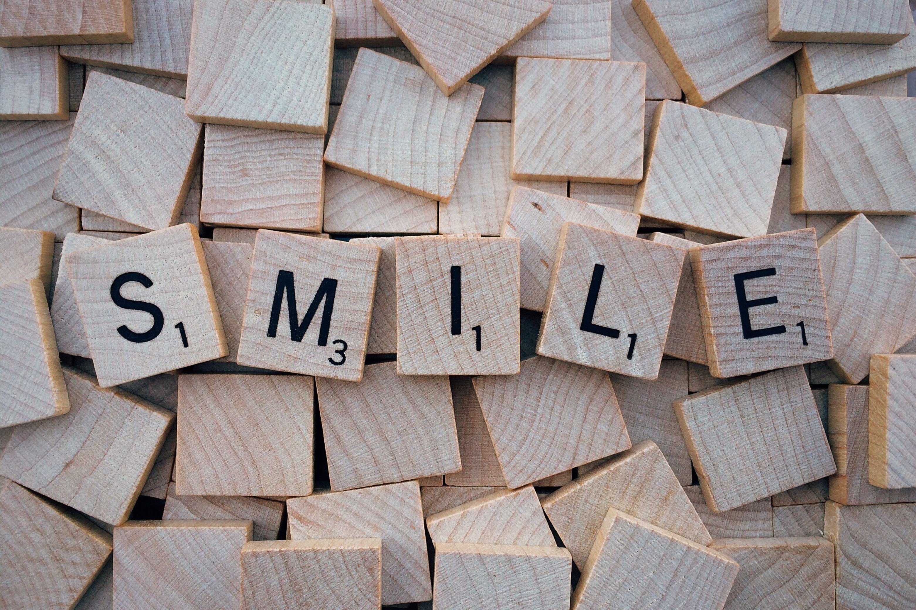 Smile scrabble tile, Positive emotion, Sentimental significance, Friendly gesture, 3130x2080 HD Desktop