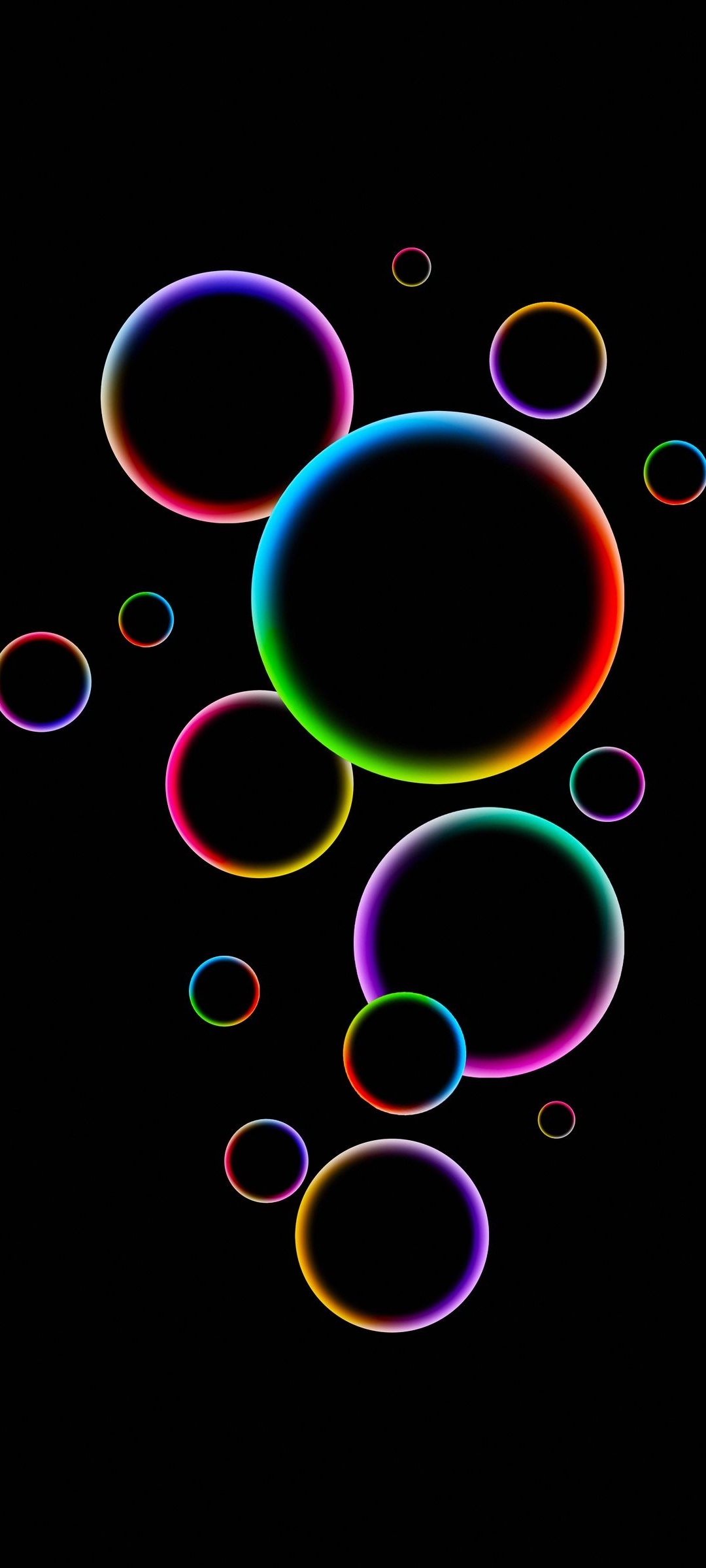 Neon, Bubbles Wallpaper, 1080x2400 HD Phone