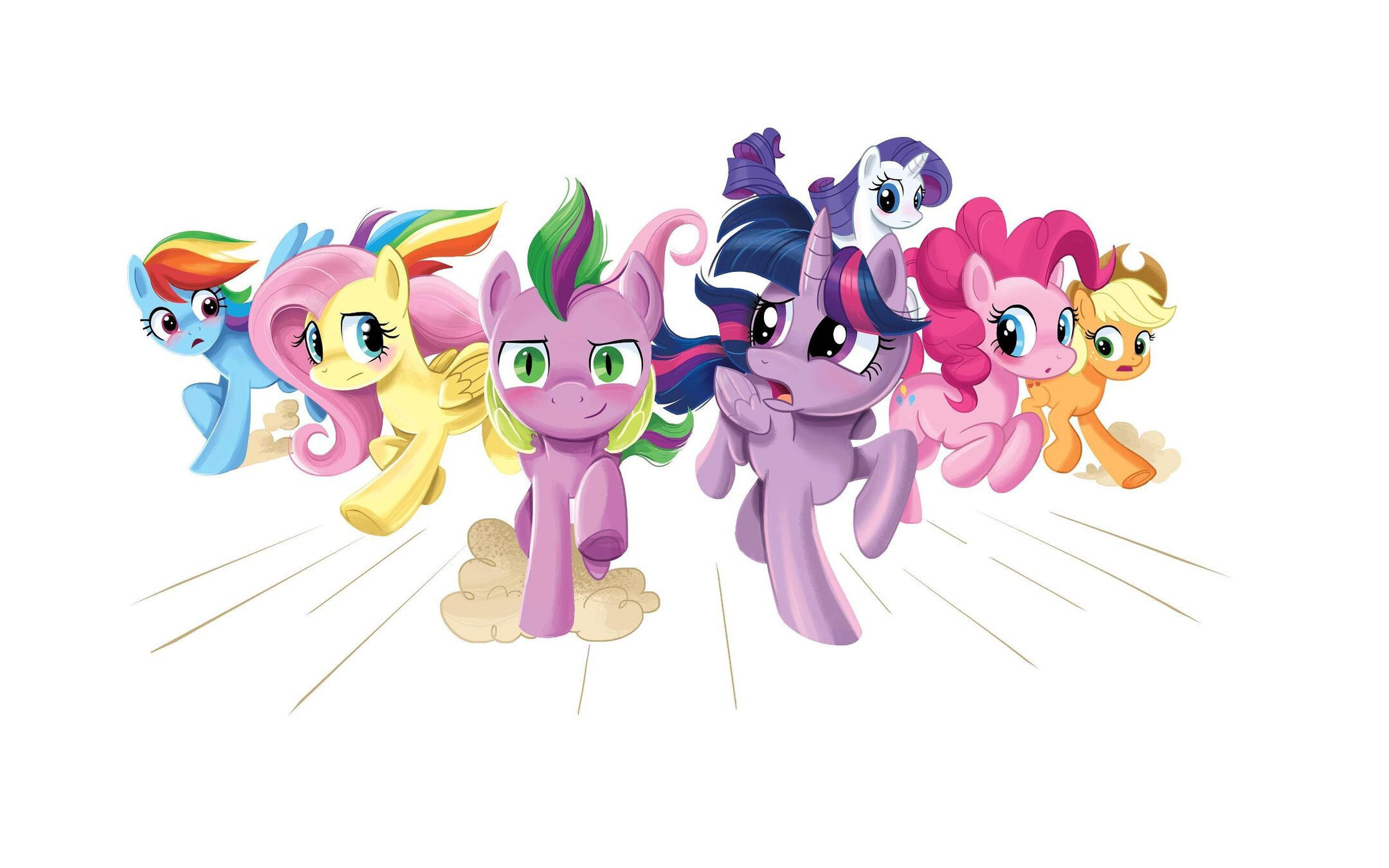 My Little Pony, Mane Six, Twilight Sparkle, Spike, Rainbow Dash, HD Desktop wallpaper