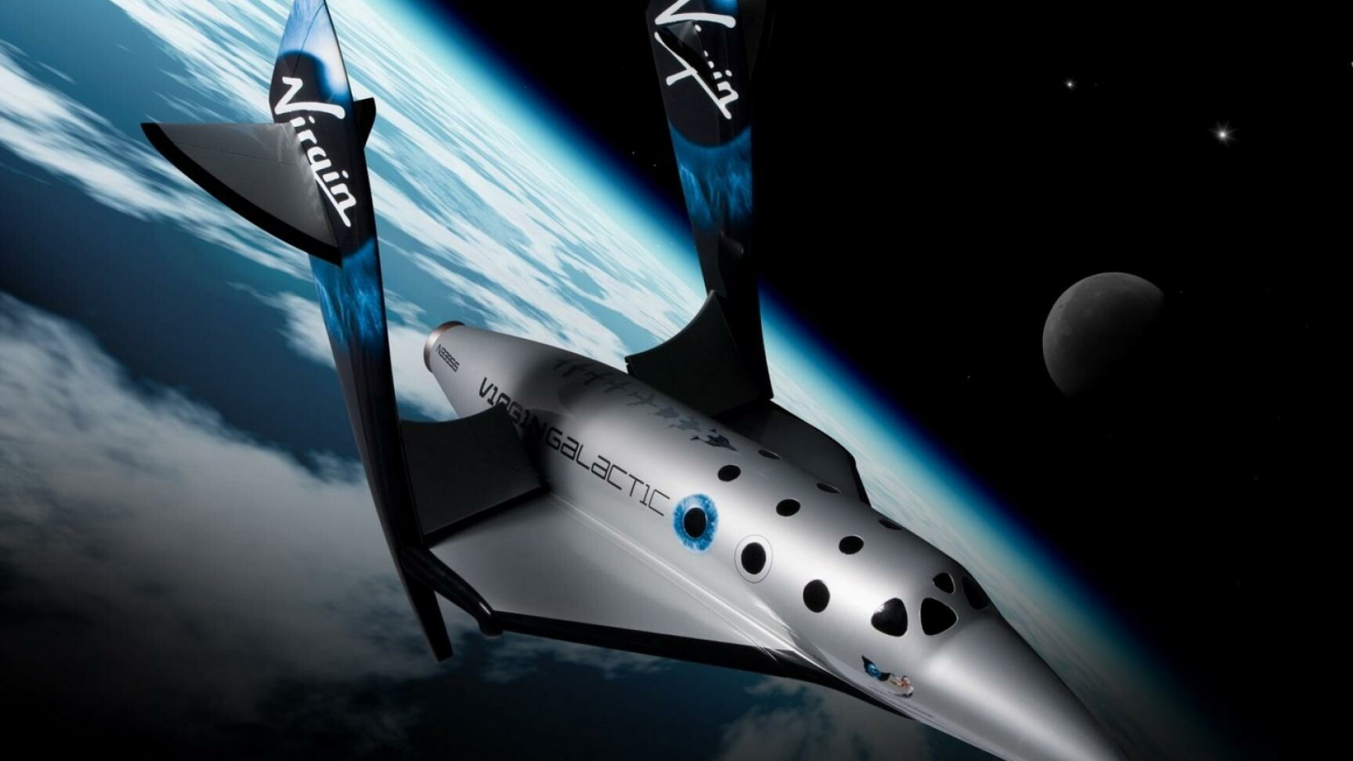 Virgin Galactic spaceship, Cutting-edge design, Mobile backgrounds, Space exploration, 1920x1080 Full HD Desktop