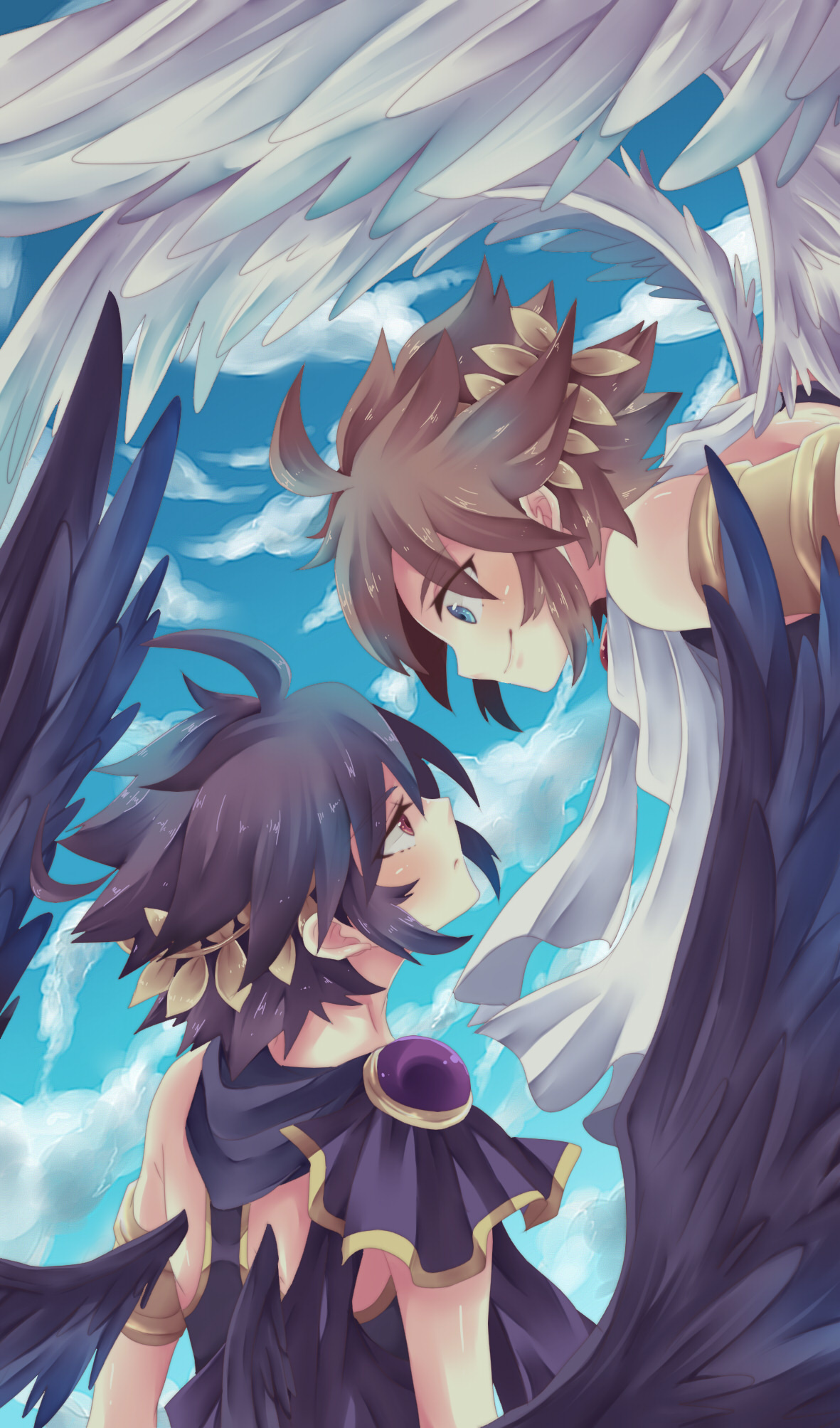 Kid Icarus, Gaming, Dark Pit, Zerochan anime, 1190x2010 HD Phone