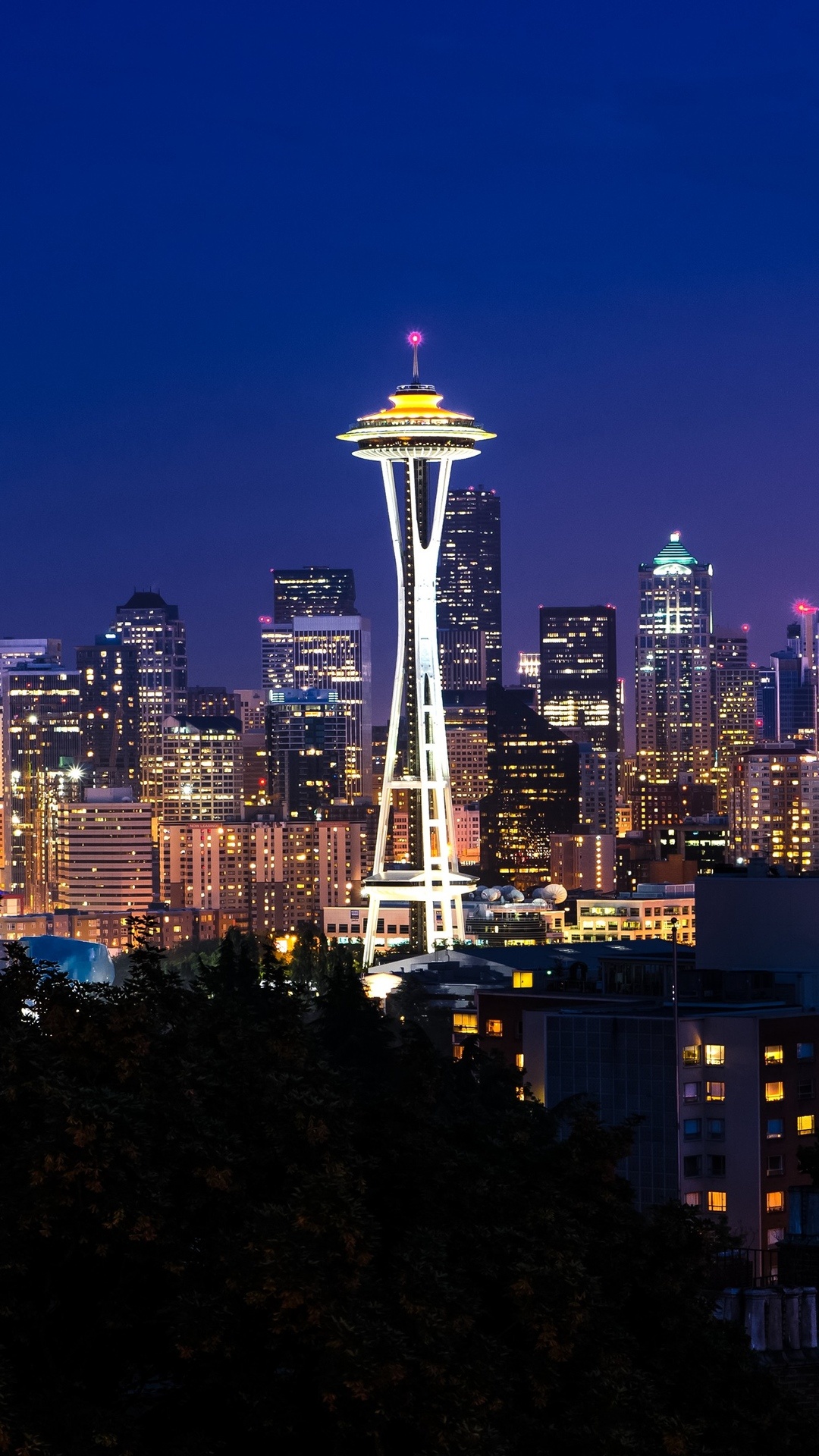 Seattle Skyline, 4K wallpapers, High-resolution beauty, Seattle at its finest, 1080x1920 Full HD Phone