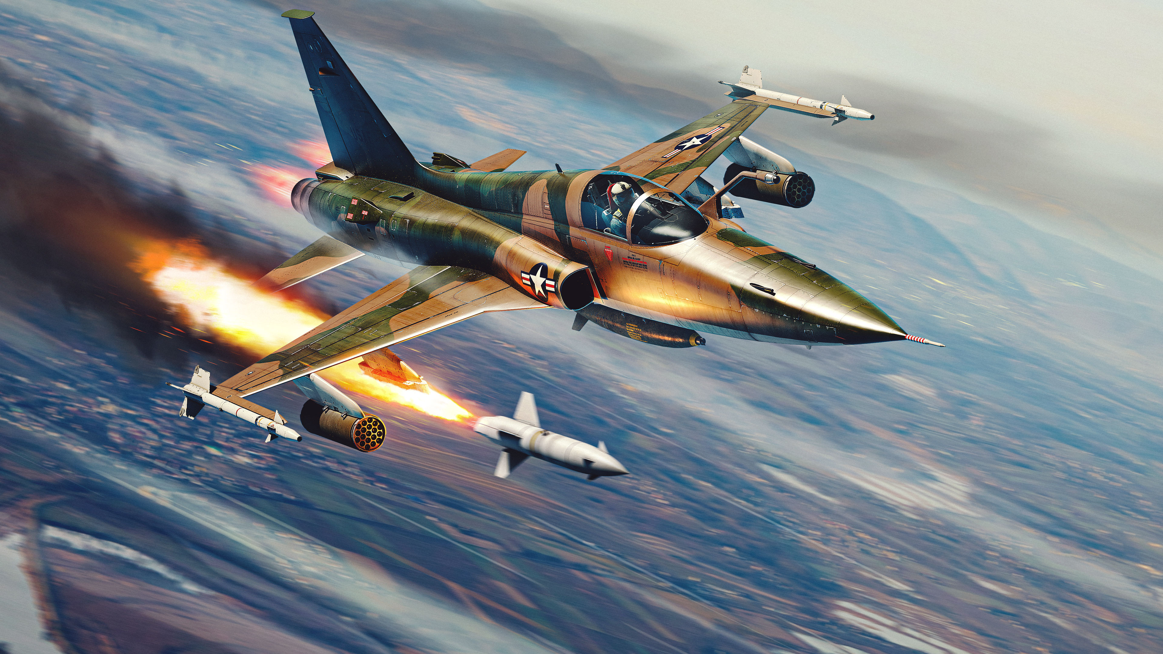 F-5C Bundle, War Thunder Wallpaper, 3840x2160 4K Desktop