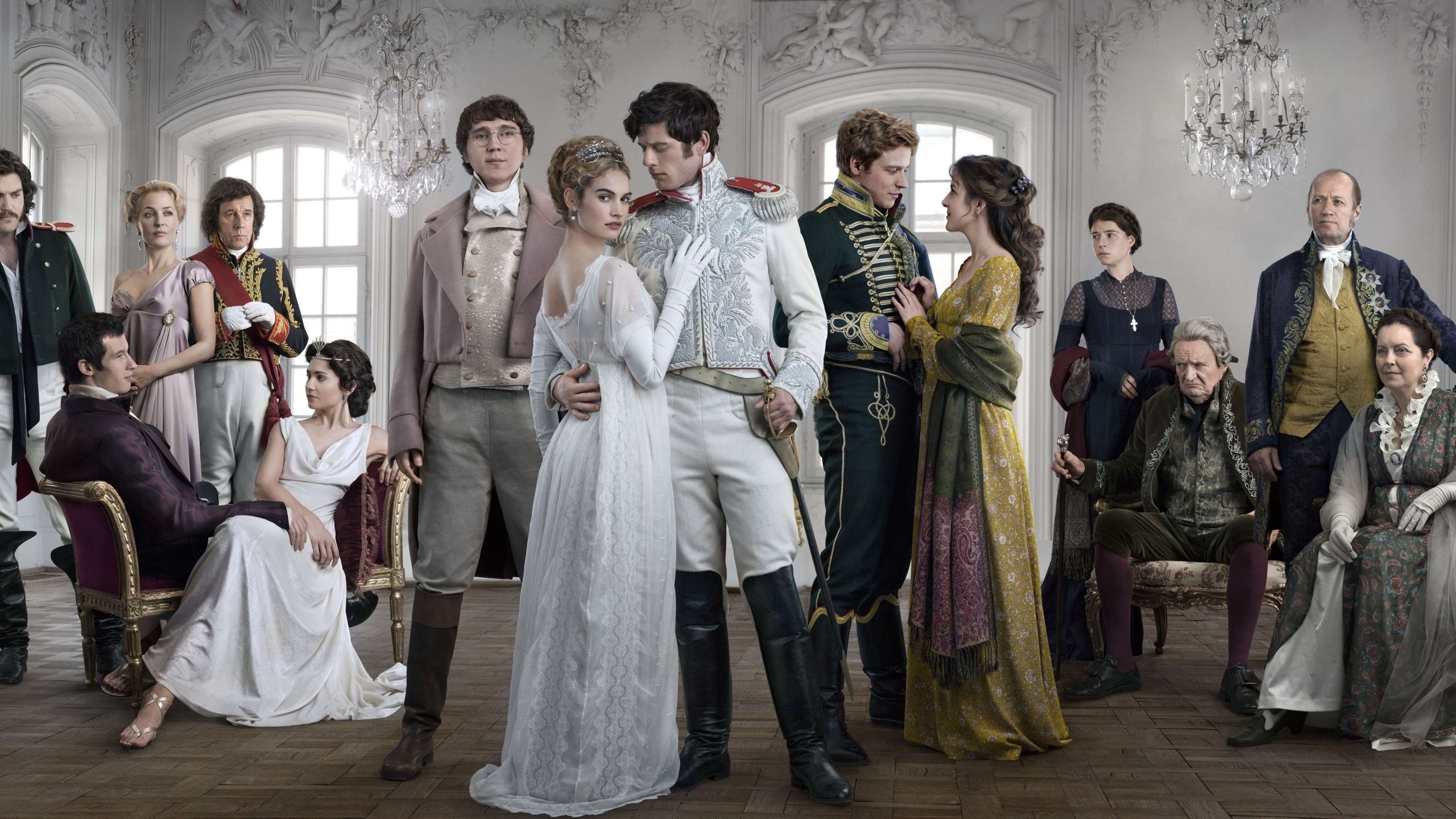 Paul Dano, War and Peace, Lily James, James Norton, 2560x1440 HD Desktop