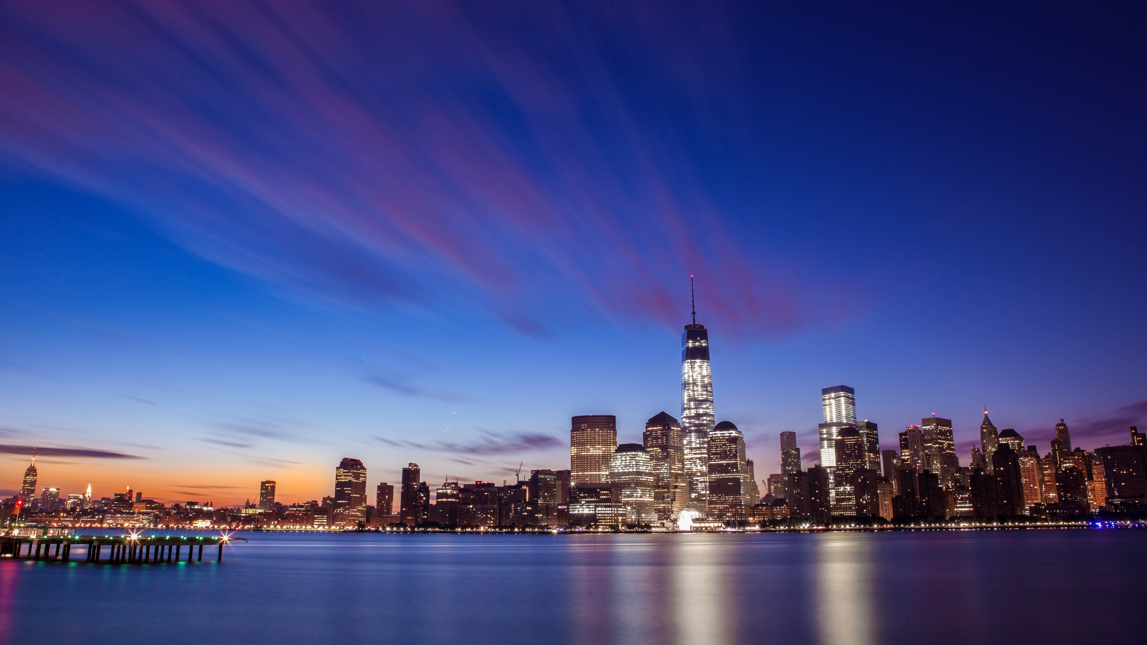 Financial District, New York Skyline Wallpaper, 3840x2160 4K Desktop