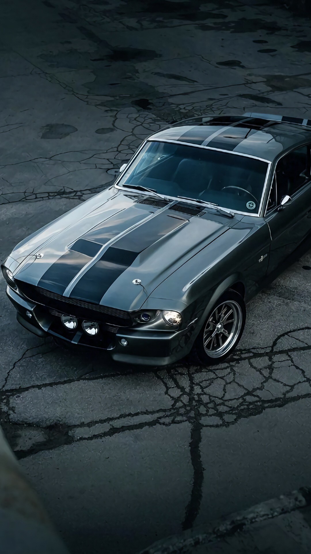 Mustang Top View, Shelby GT Eleanor Wallpaper, 1080x1920 Full HD Phone