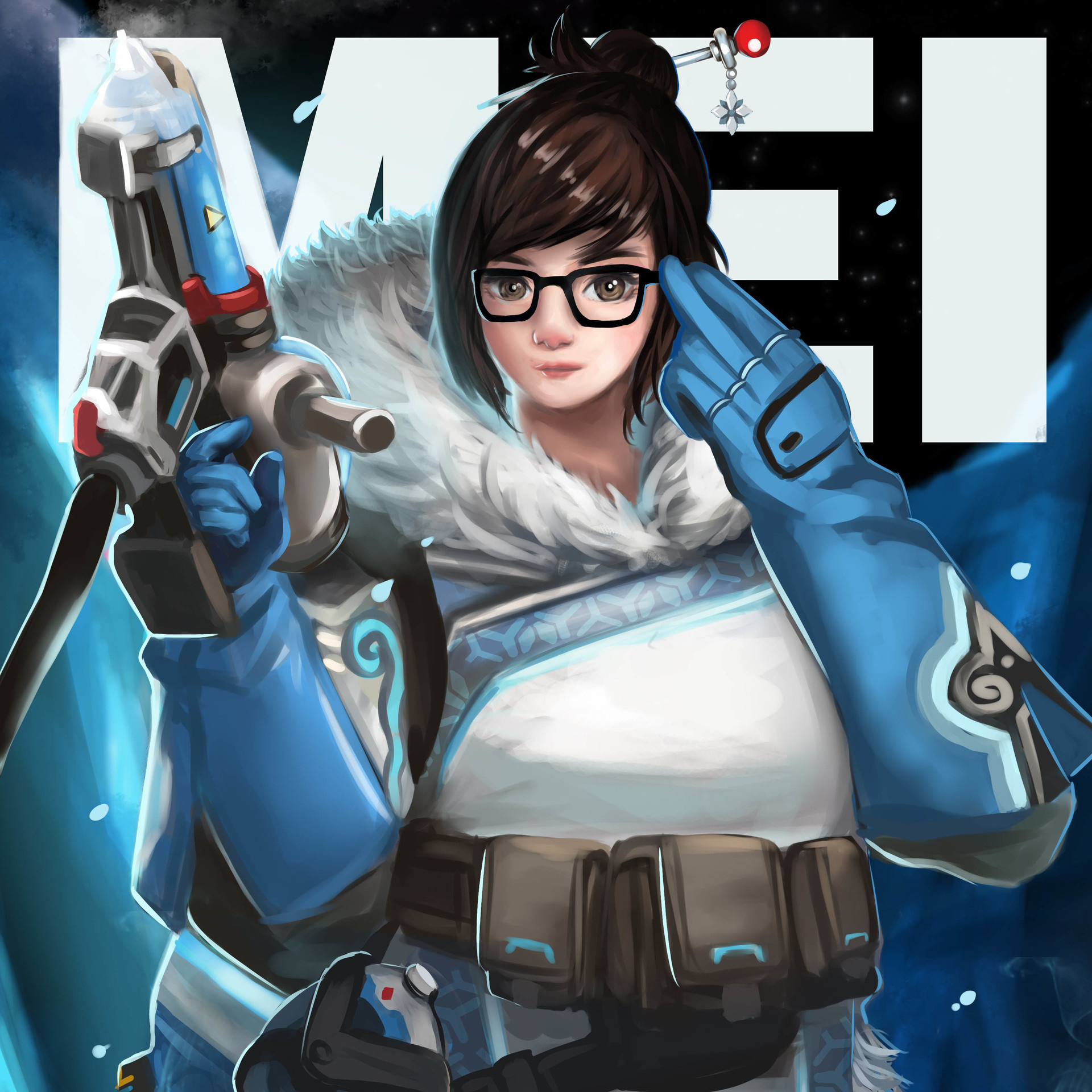 Mei (Overwatch), Alfian Pratama's art, Overwatch fan community, Creative design, 1920x1920 HD Phone