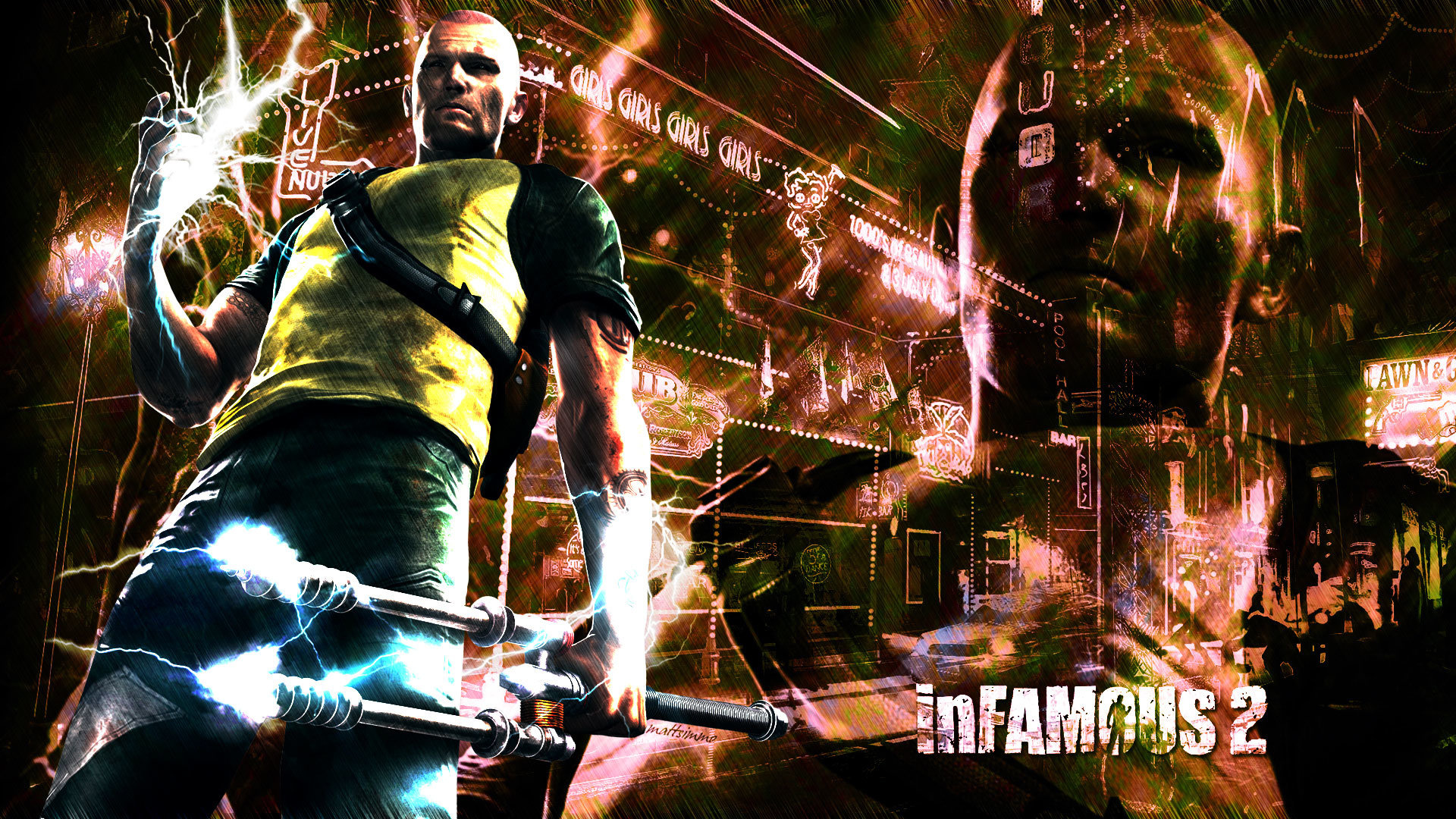 inFAMOUS 2, HD wallpapers, Epic character designs, Intense battles, 1920x1080 Full HD Desktop