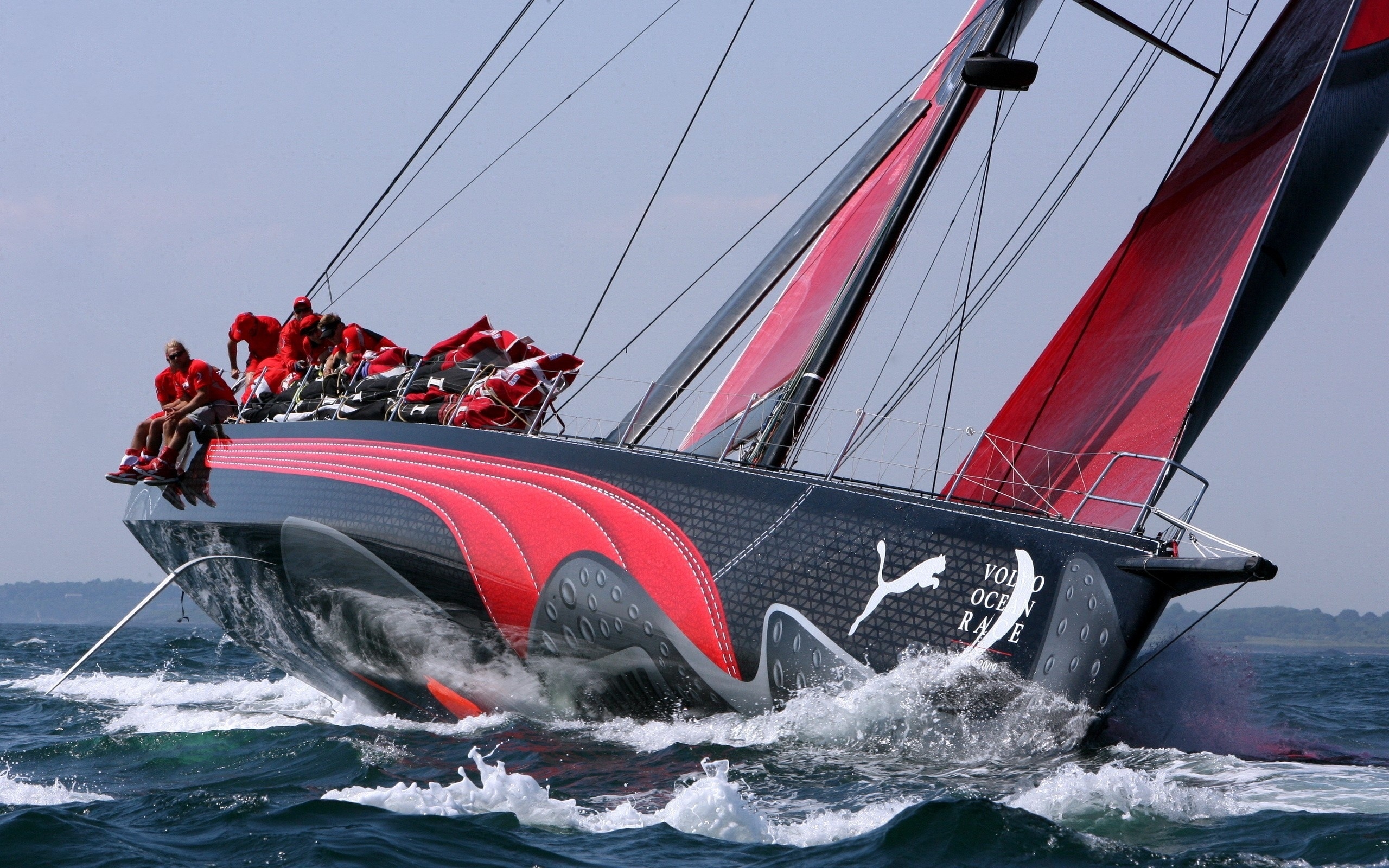 Racing sailboats wallpapers, Adrenaline-fueled, Speed and skill, Thrilling competition, 2560x1600 HD Desktop