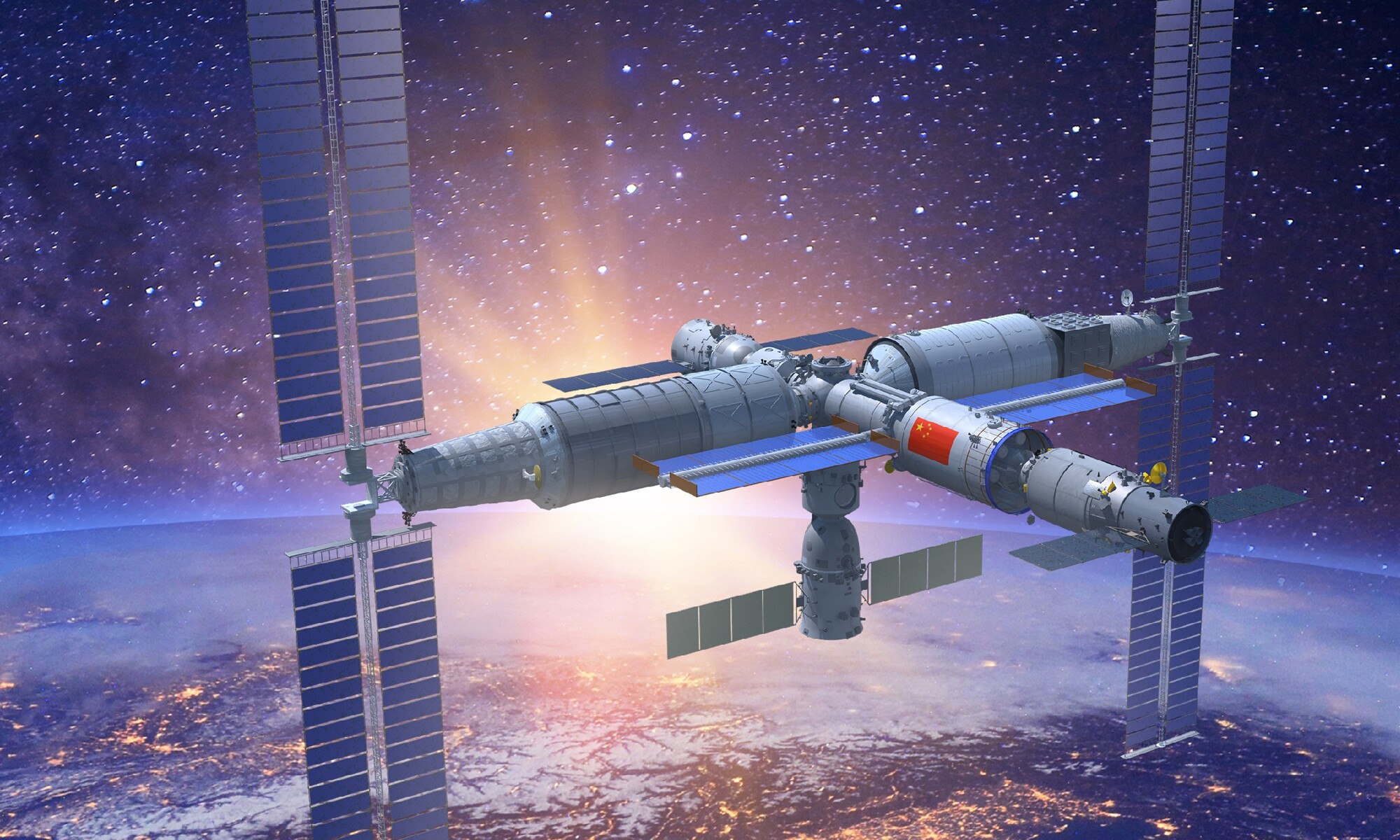 Deep Space, Tiangong Space Station Wallpaper, 2000x1200 HD Desktop