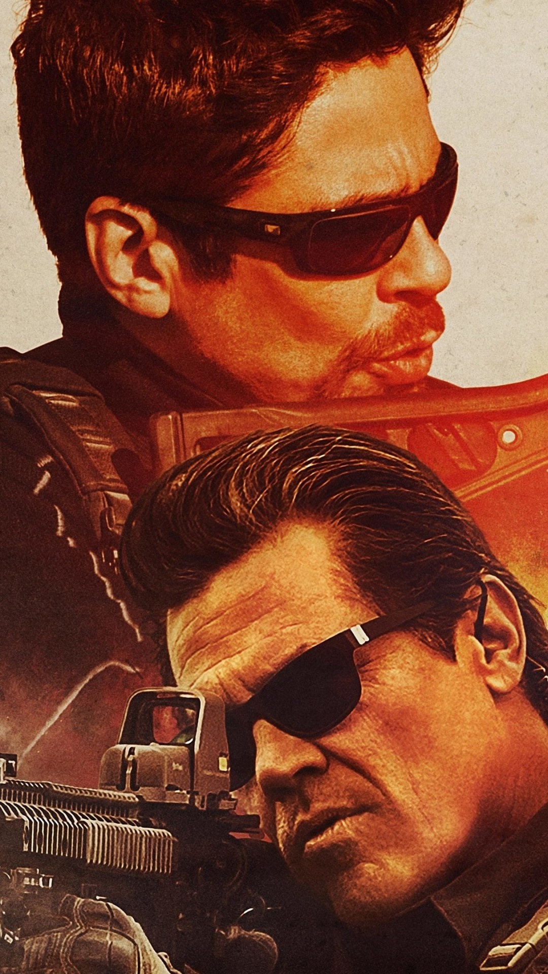 Sicario: Day of the Soldado, Wallpaper, Josh Brolin, Benicio Del Toro, 1080x1920 Full HD Phone