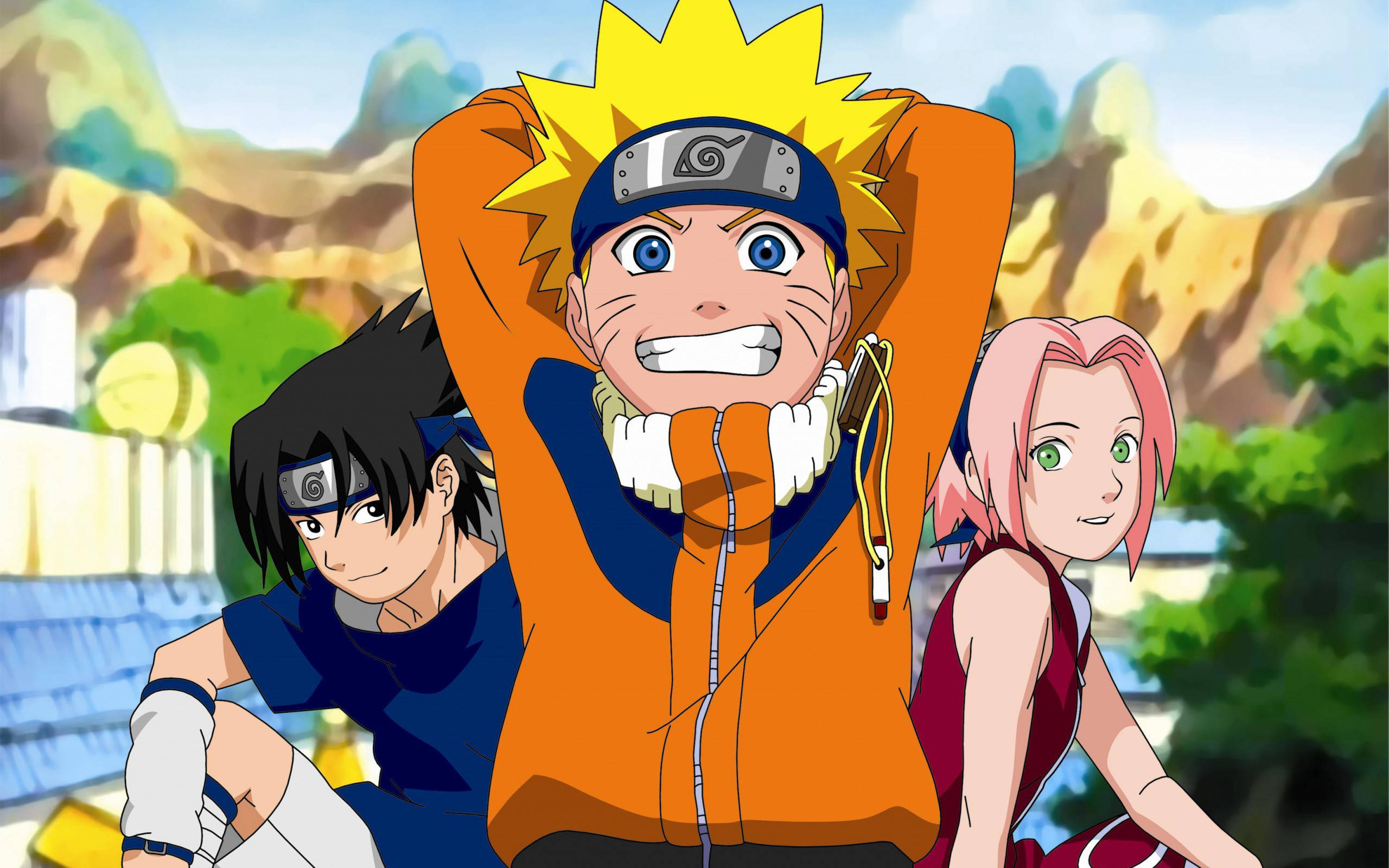 Naruto Uzumaki, Sasuke Uchiha, Sakura Haruno, Team 7, HD Desktop wallpaper