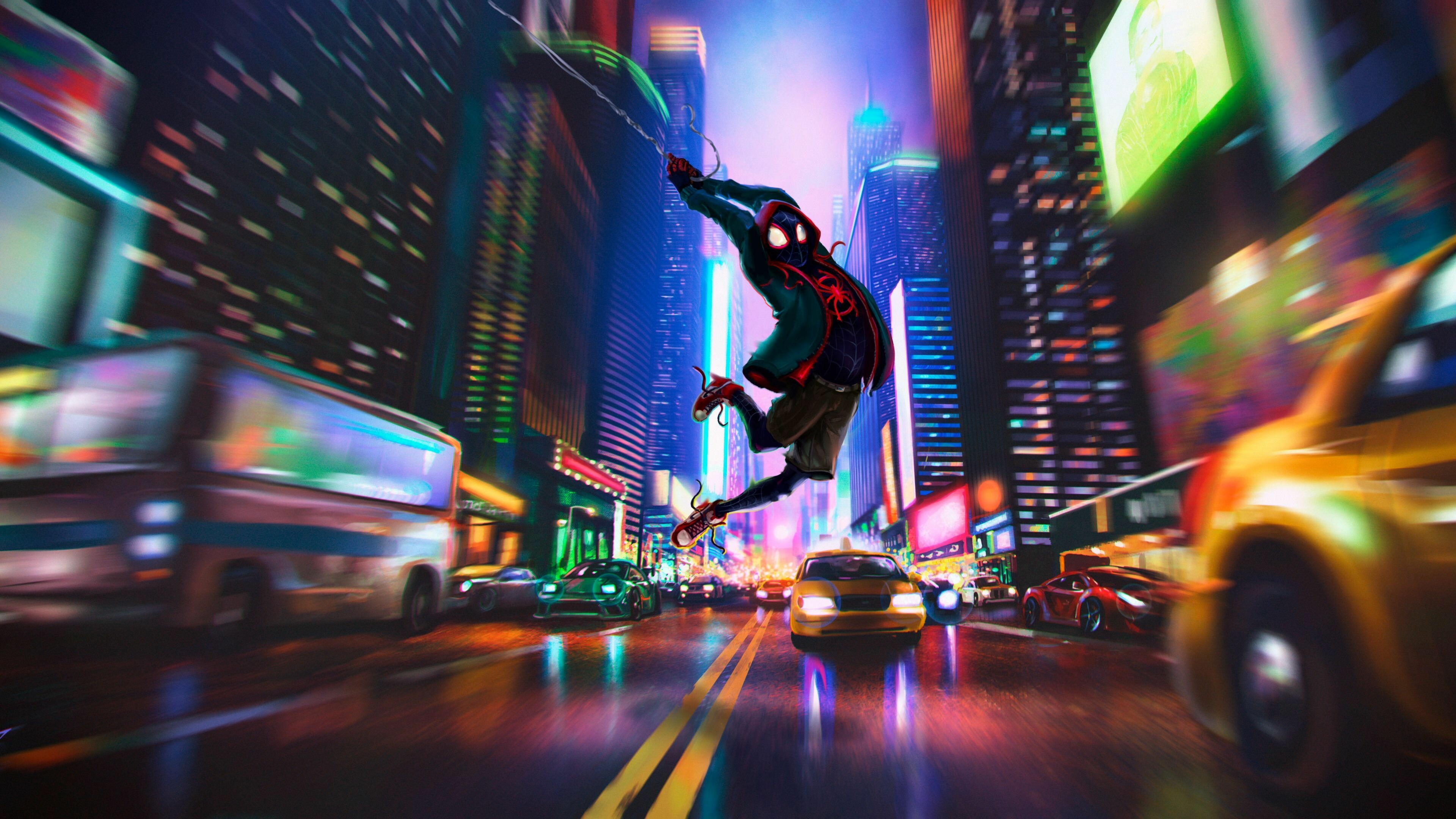 New York City, Spider-Man: Into the Spider-Verse Wallpaper, 3840x2160 4K Desktop