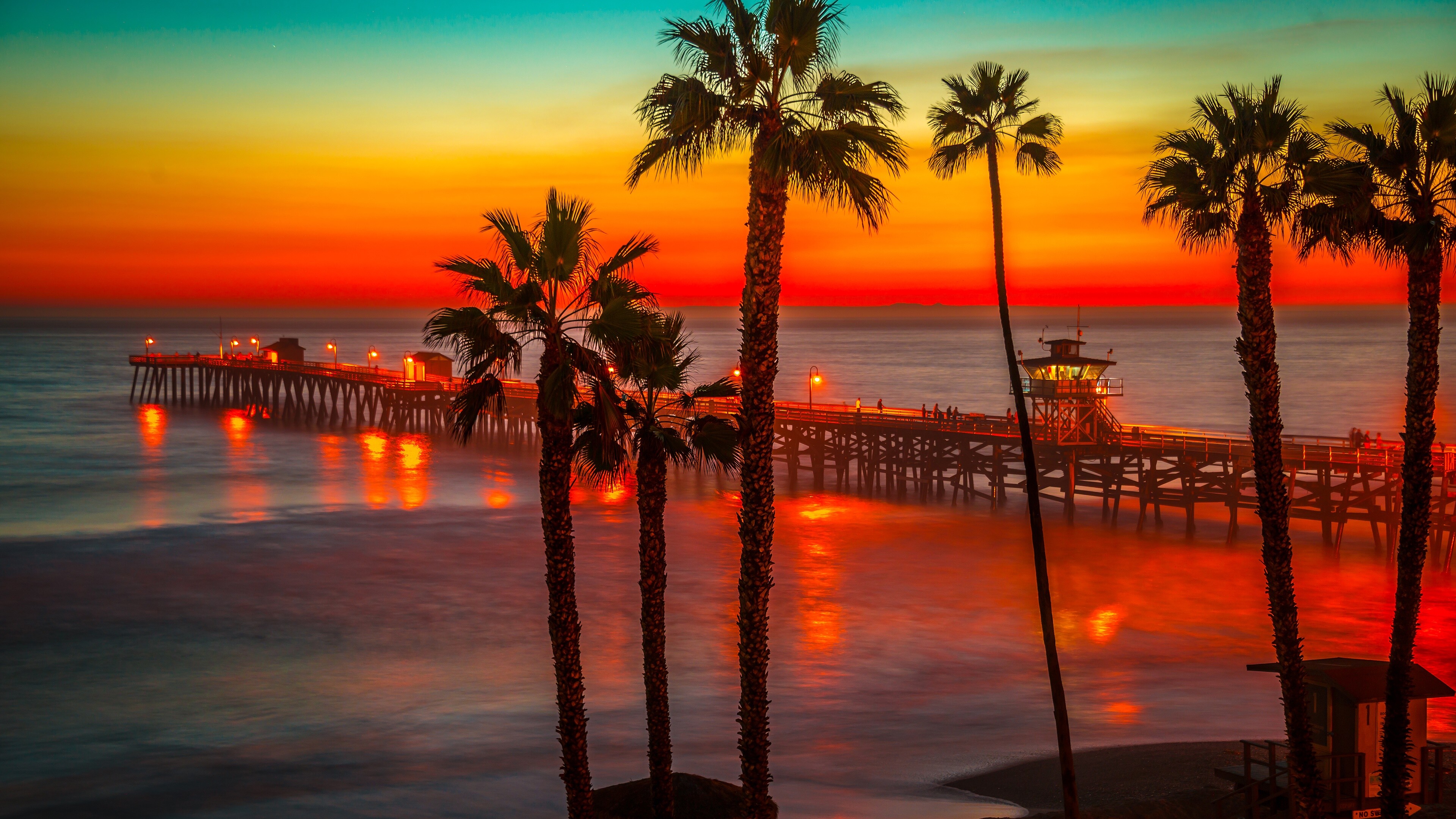 Ultra HD wallpaper, Palm tree sunset, Nature's spectacle, Serene beauty, 3840x2160 4K Desktop