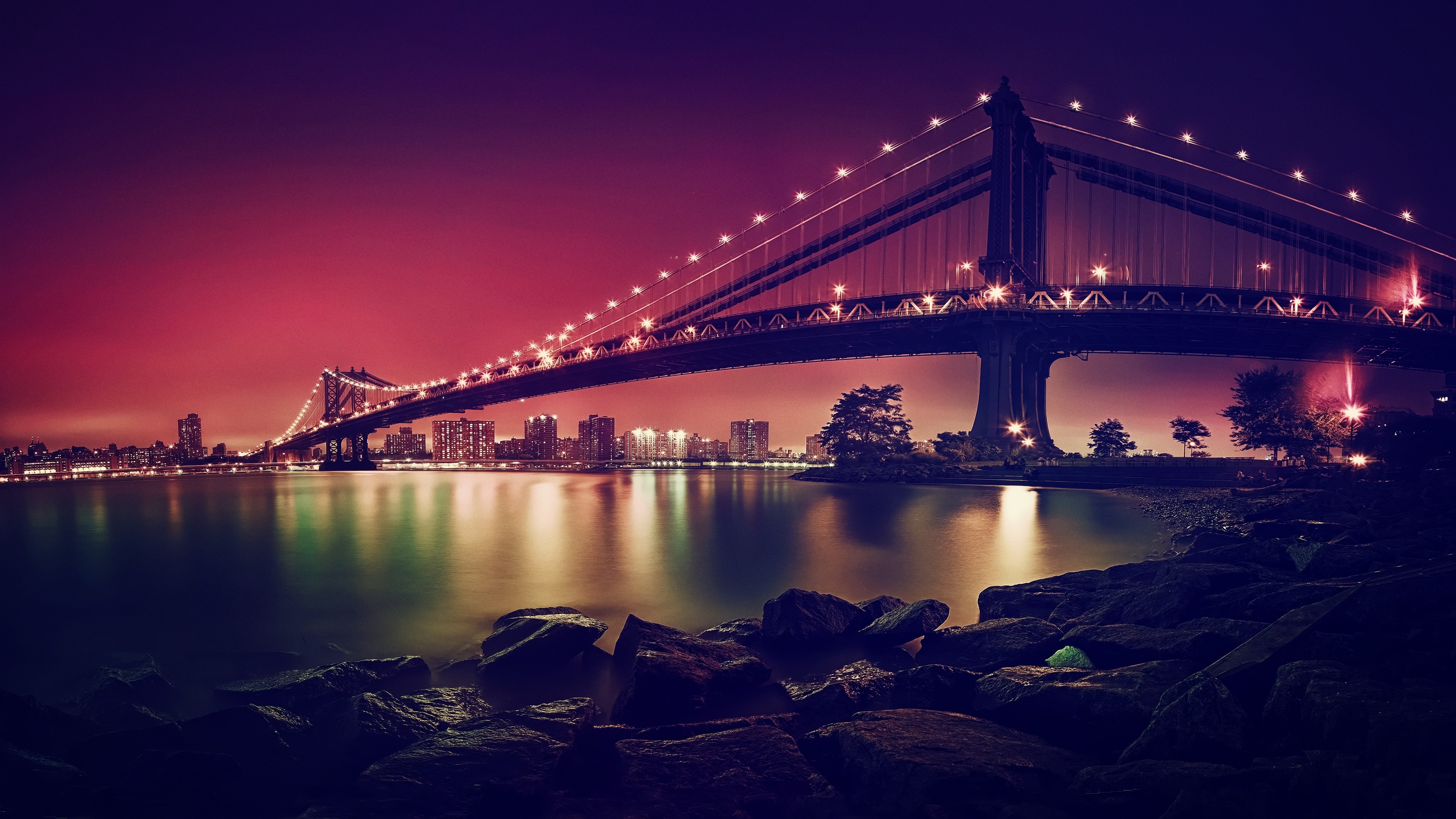 Manhattan bridge wallpapers, Urban beauty, 3840x2160 4K Desktop