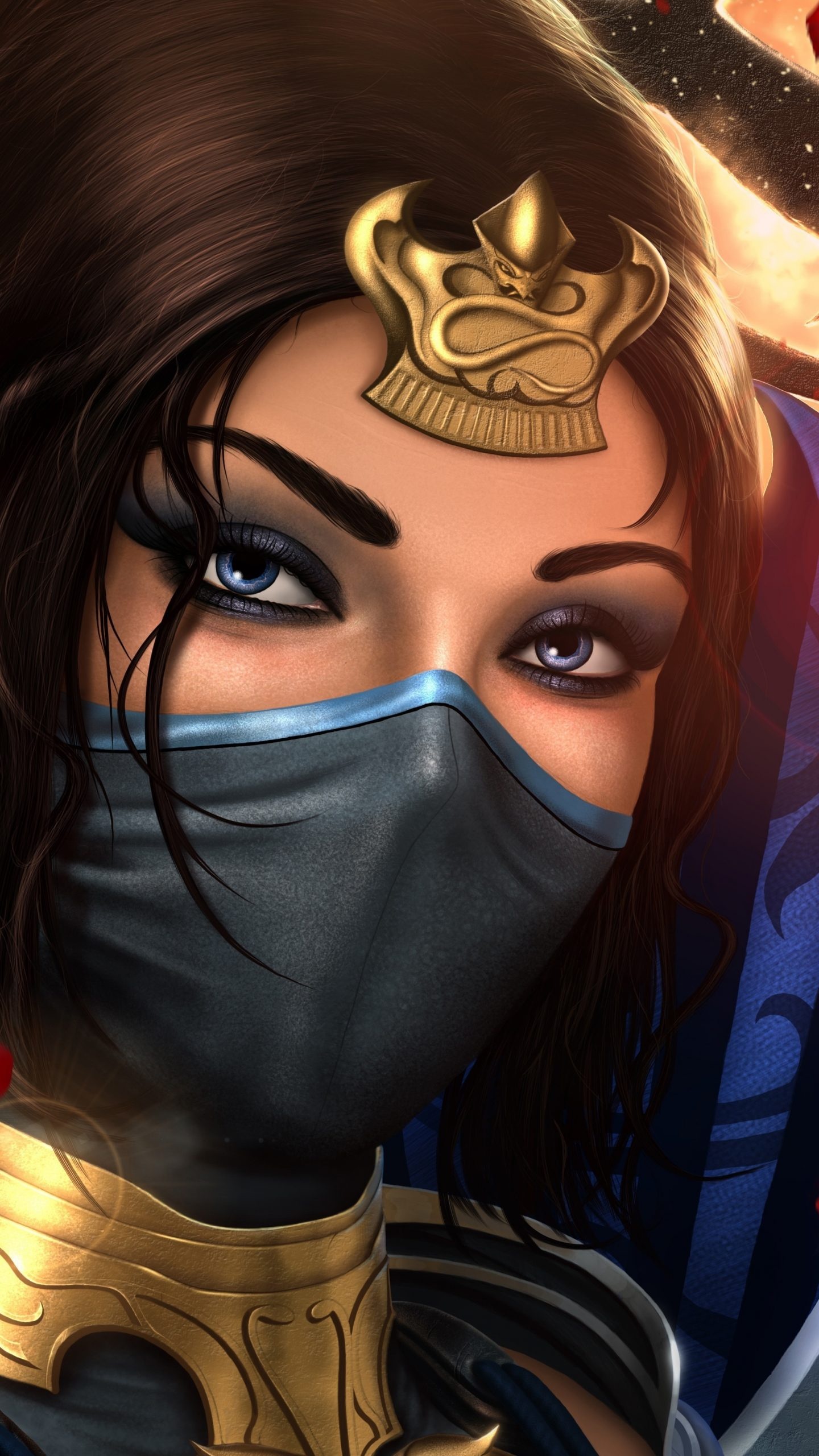 Kitana Mortal Kombat, Download Kitana images, Deadly assassin, Fighting game icon, 1440x2560 HD Phone