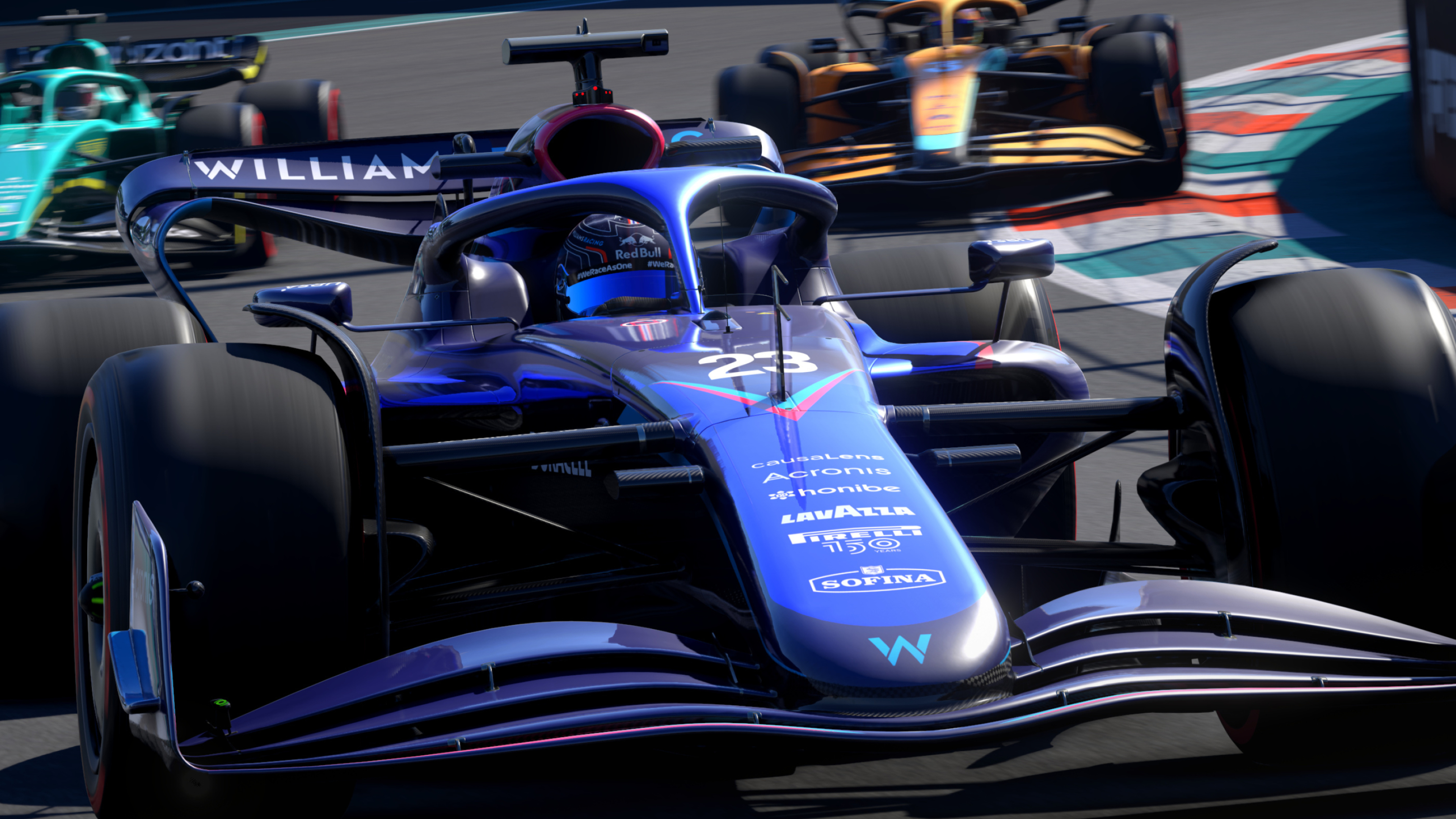 Williams FW44, Alexander Albon, McLaren MCL36, 4K Desktop wallpaper