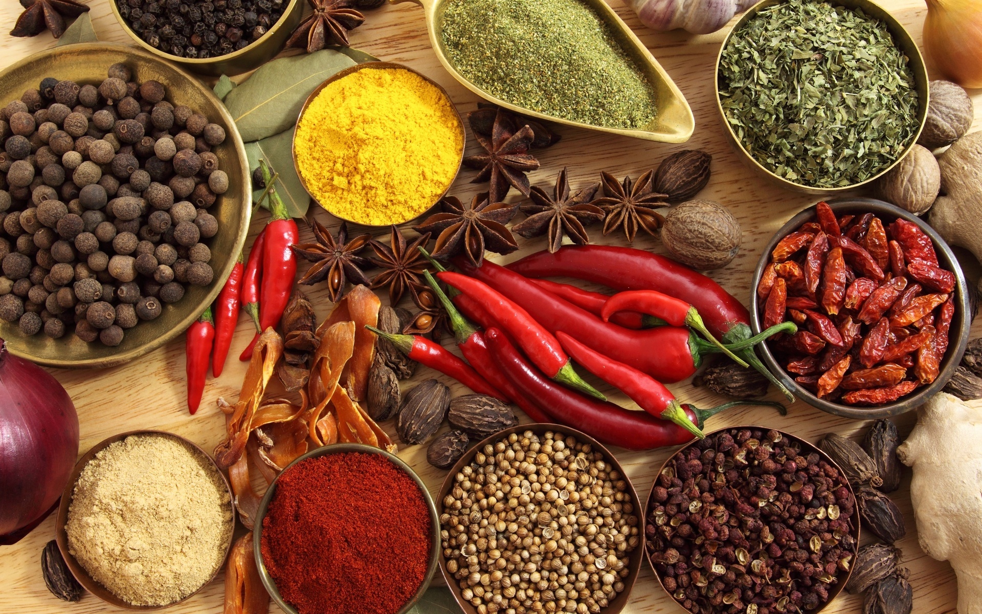 Spicy red pepper, Zesty seasoning, Vibrant spice, Background wallpaper, 1920x1200 HD Desktop