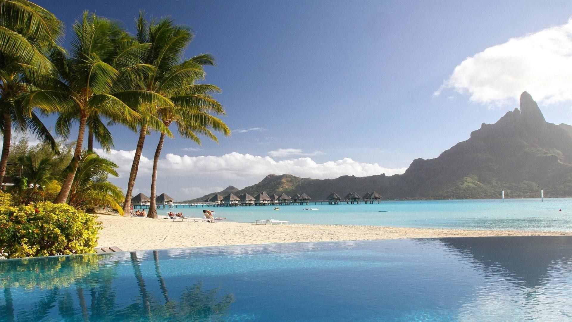 Matira Beach, Bora Bora Wallpaper, 1920x1080 Full HD Desktop