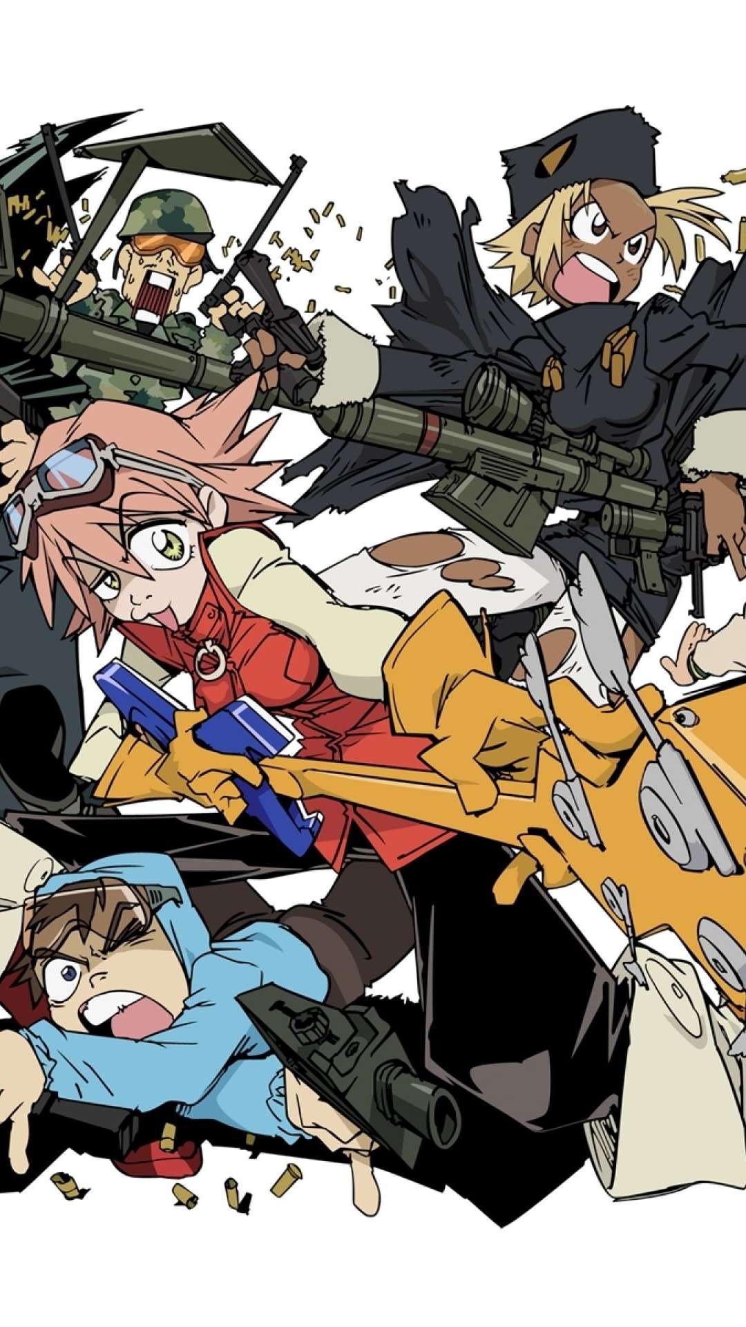 Haruko Haruhara, Anime character, FLCL series, iPhone wallpapers, 1080x1920 Full HD Phone