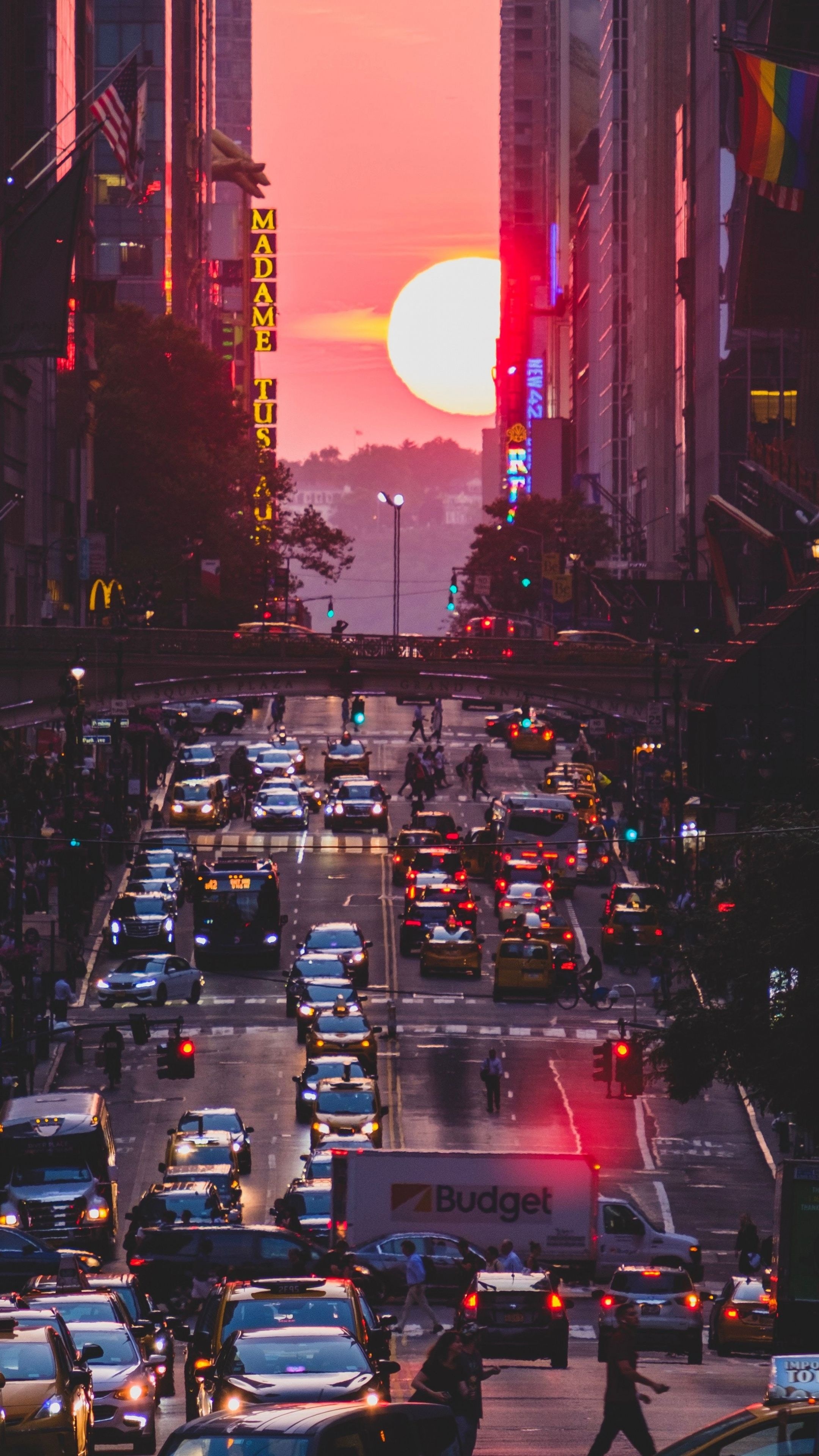 New York Sunset, Sunset metropolis, City buildings wallpaper, Sunset city, 2160x3840 4K Phone