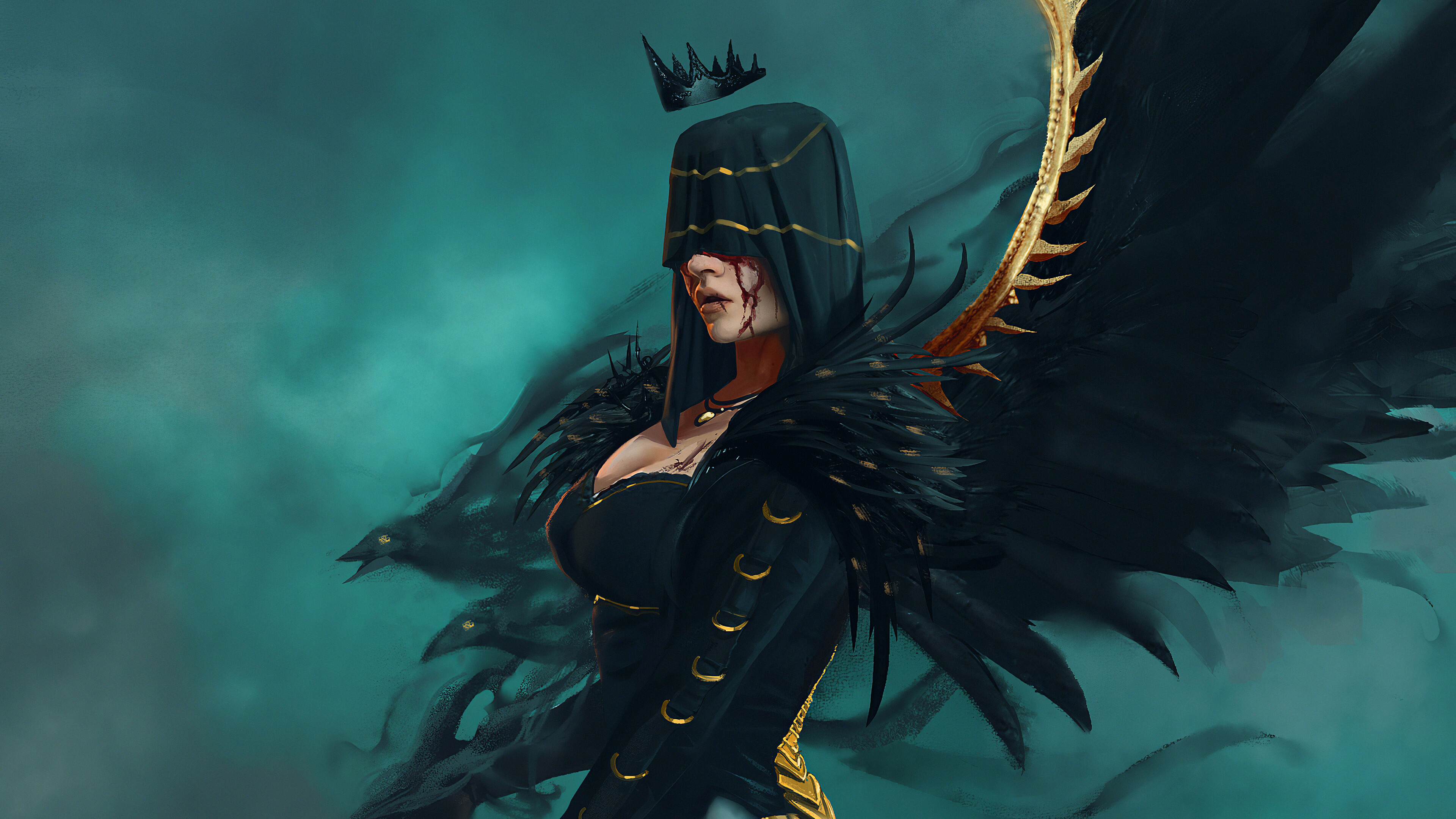Raven witch, Artist wallpapers, 3840x2160 4K Desktop