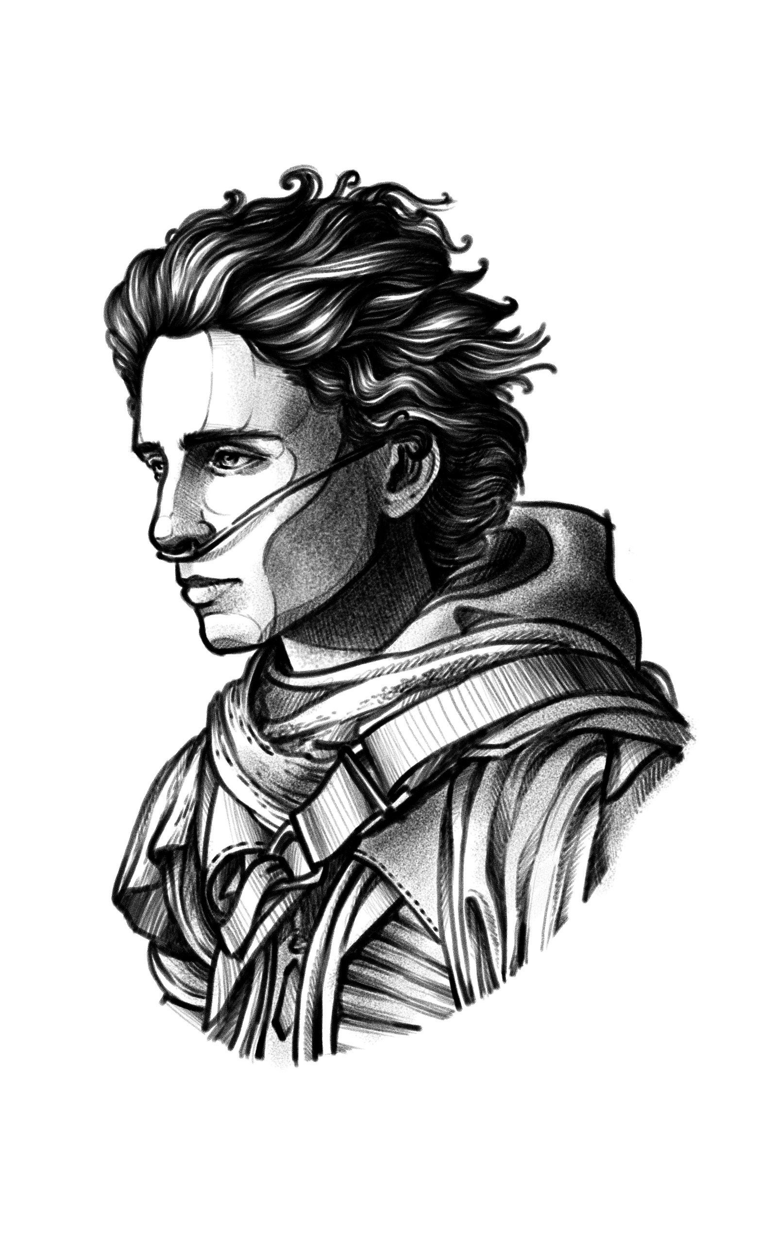 Paul Atreides, Timothee Chalamet, Dune movie, Artistic masterpiece, 1600x2560 HD Phone