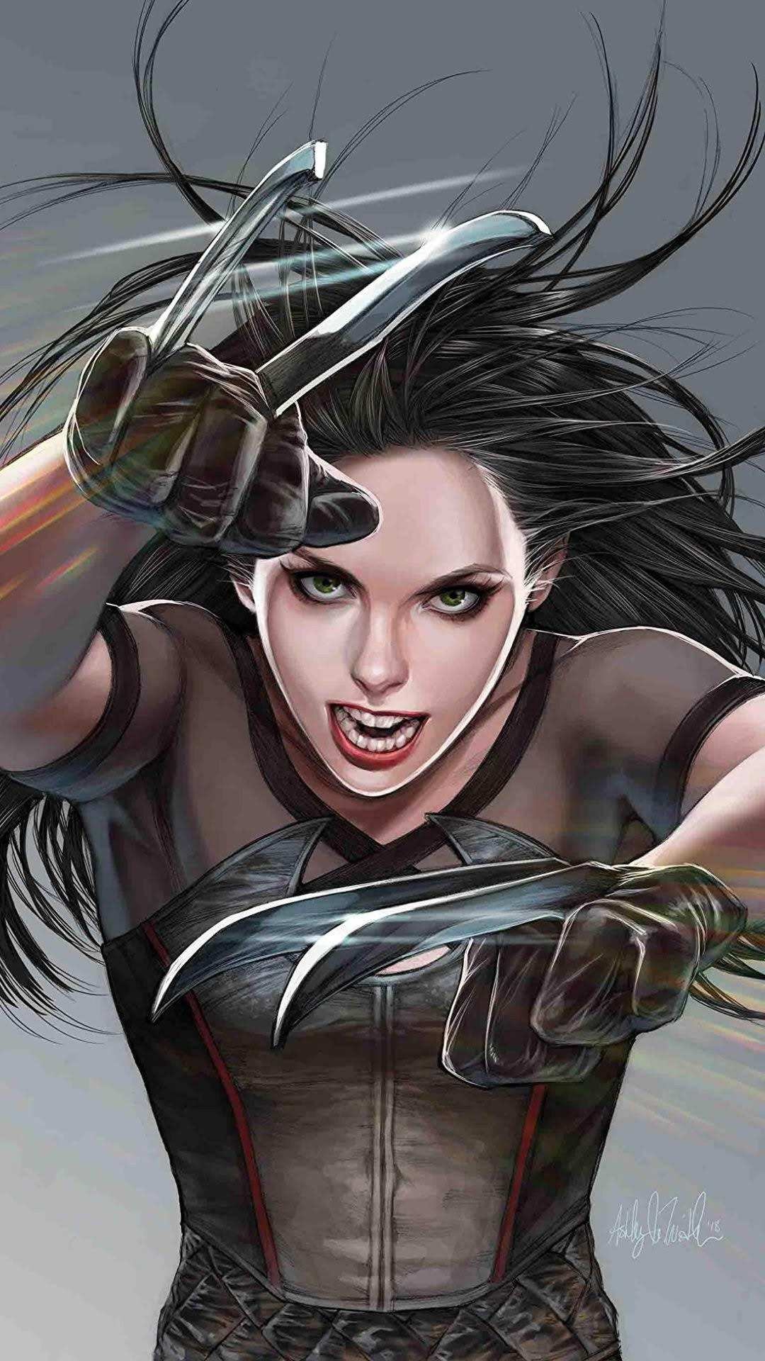 Laura (X-Men), Wolverine girl, iPhone wallpaper, iPhone, 1080x1920 Full HD Phone