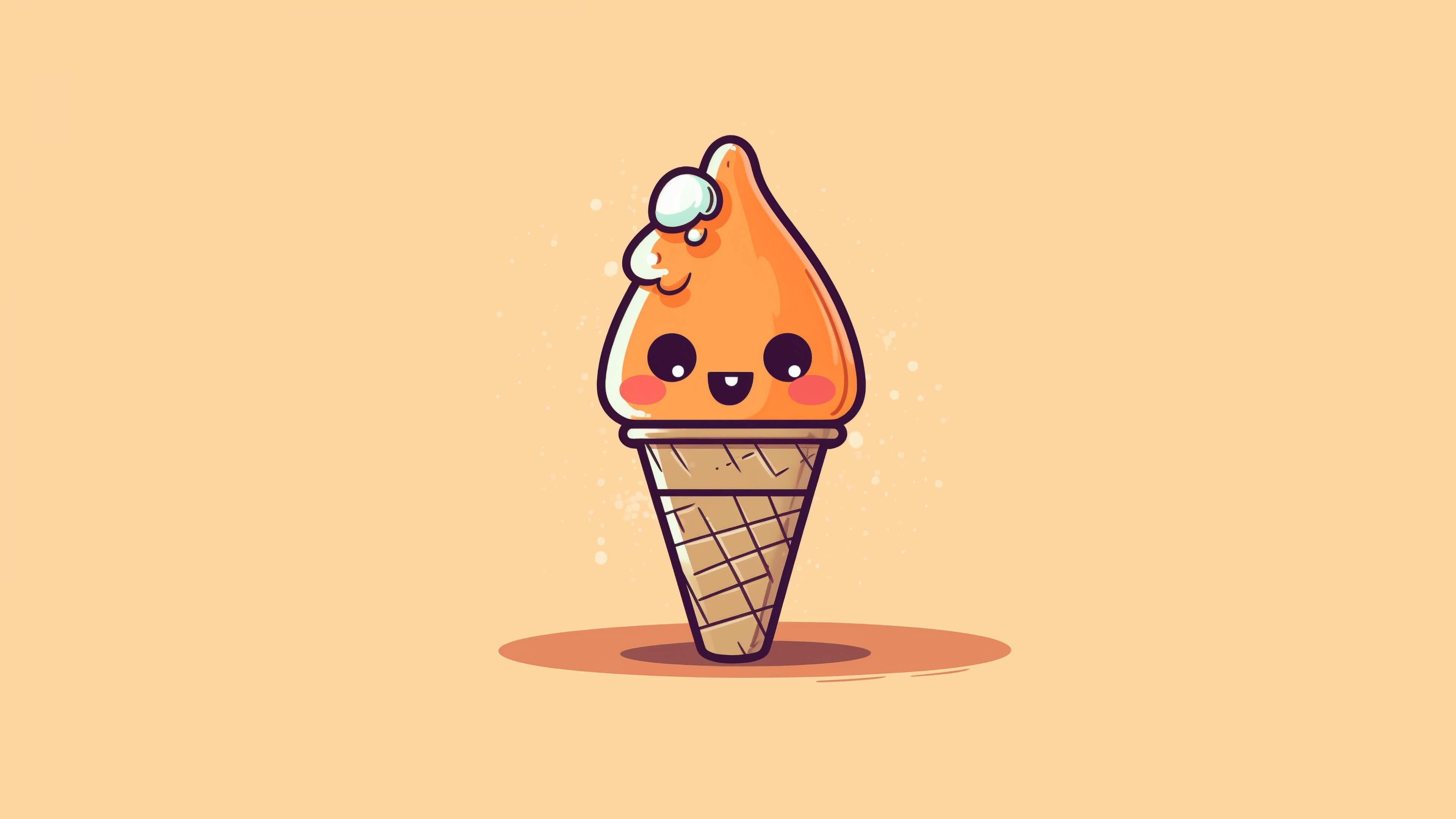 Ice Cream, Cartoony, Lively, Whimsical, Delightful, 3840x2160 4K Desktop