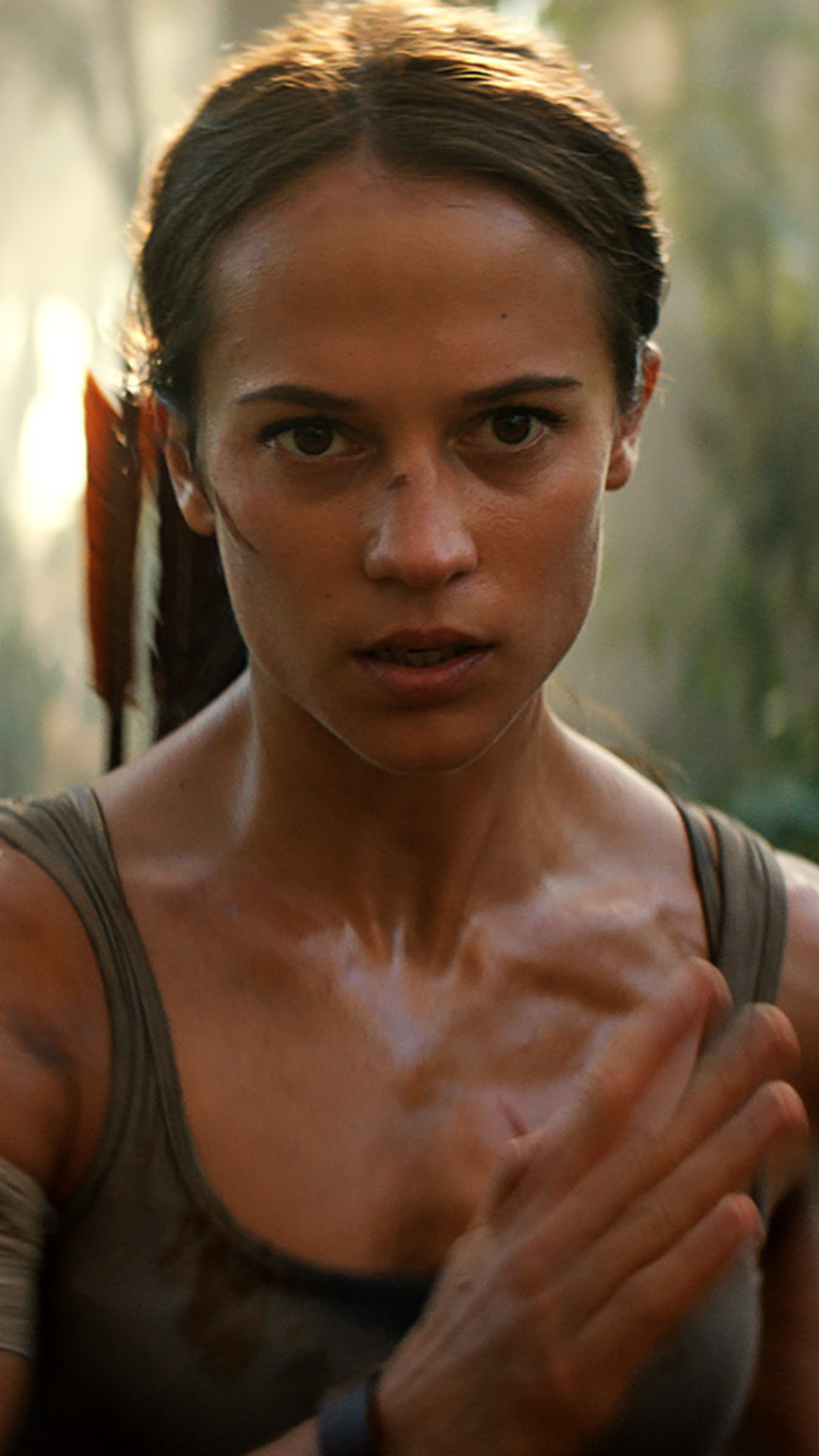 Tomb Raider 2018, Alicia Vikander's portrayal, Striking wallpapers, Mobile-friendly, 2160x3840 4K Phone