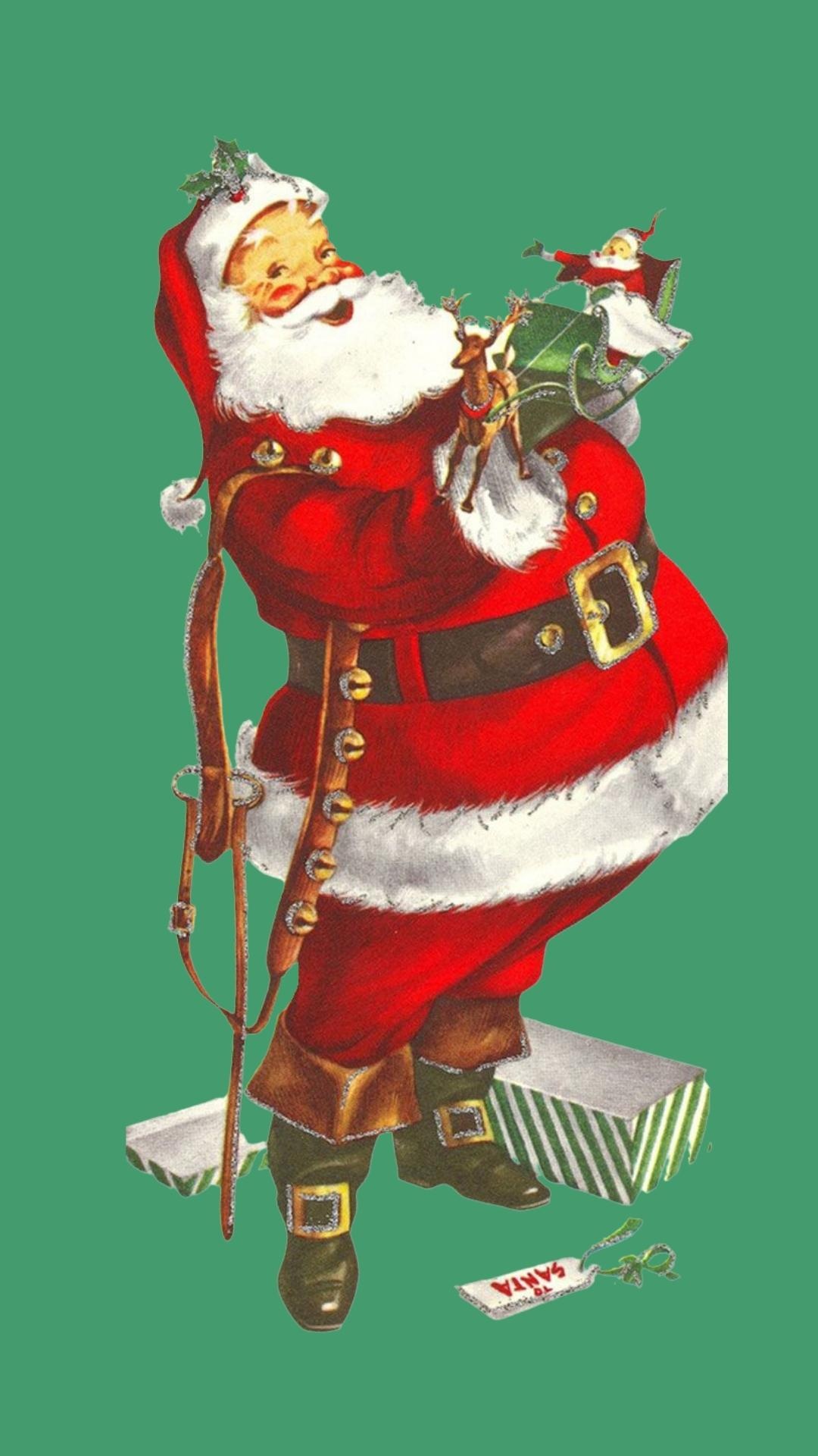 Santa Claus, Cute Christmas Wallpaper, 1080x1920 Full HD Phone