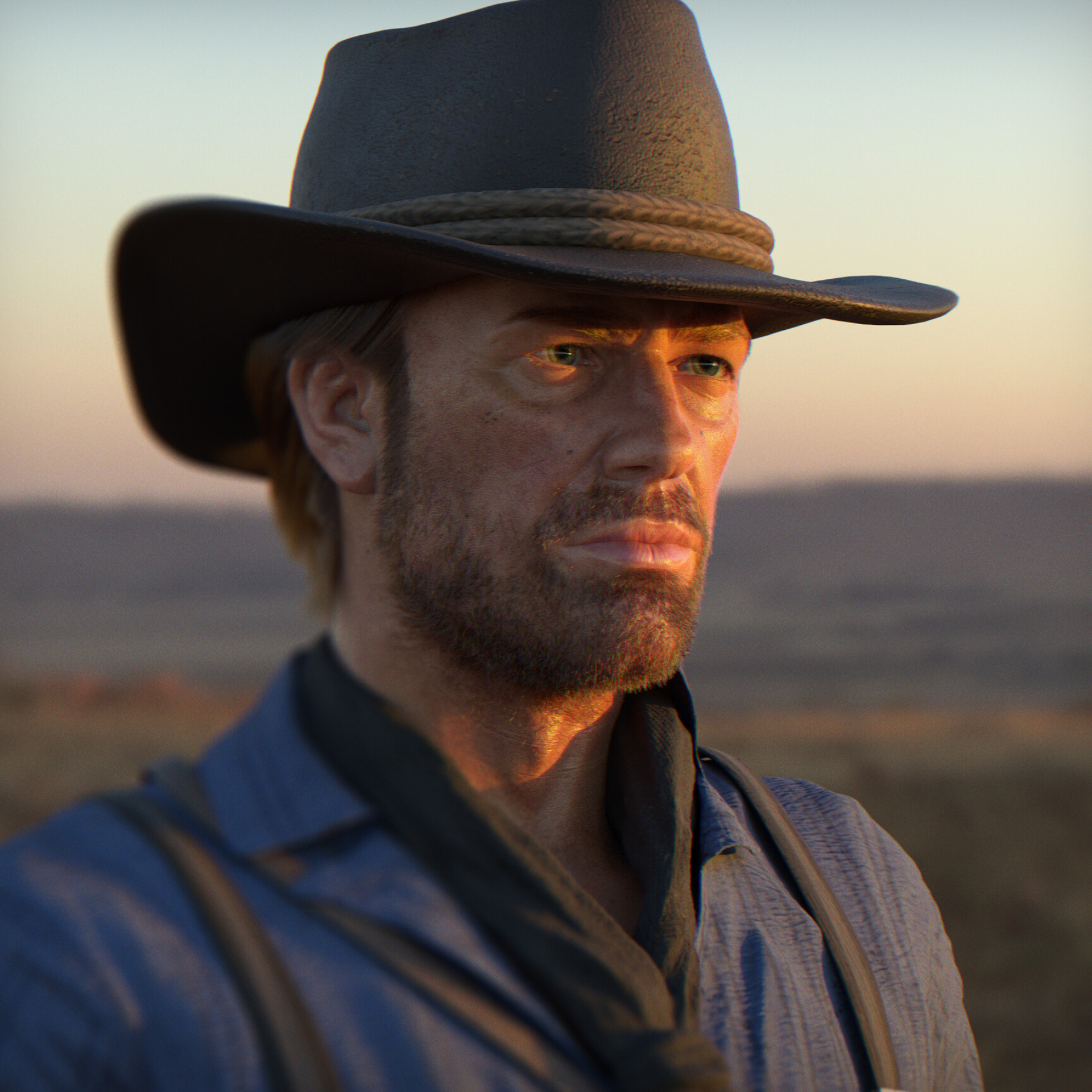 Arthur Morgan, Red Dead Redemption 2, brown leather cowboy hat, HD Phone wallpaper