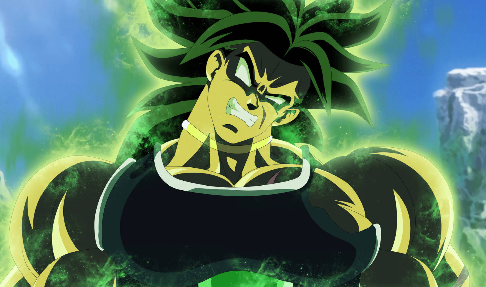 Broly Wrath State, green ki aura, Dragon Ball Super: Broly, HD Desktop wallpaper