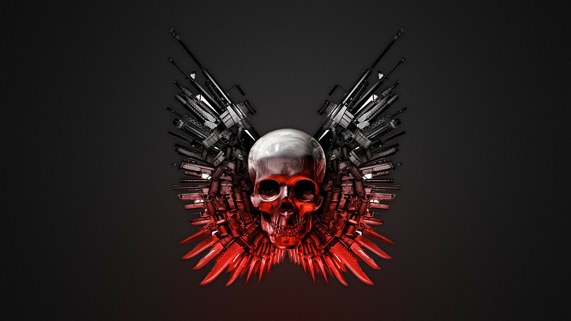 The Expendables 4, Movies dark skull weapon, 1920x1080 Full HD Desktop
