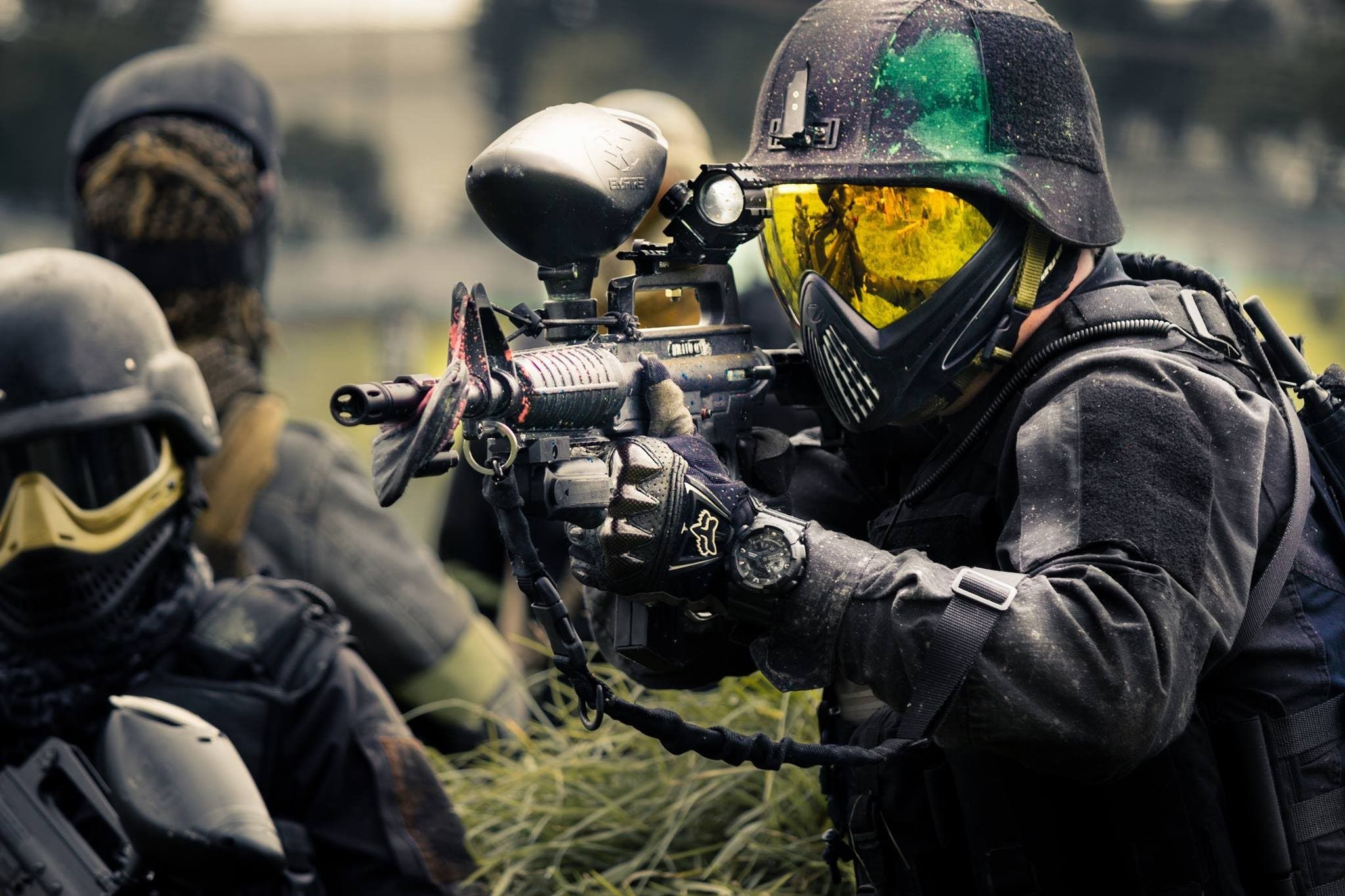 Paintball, Adrenaline-fueled sport, Intense battles, Strategic gameplay, 2050x1370 HD Desktop