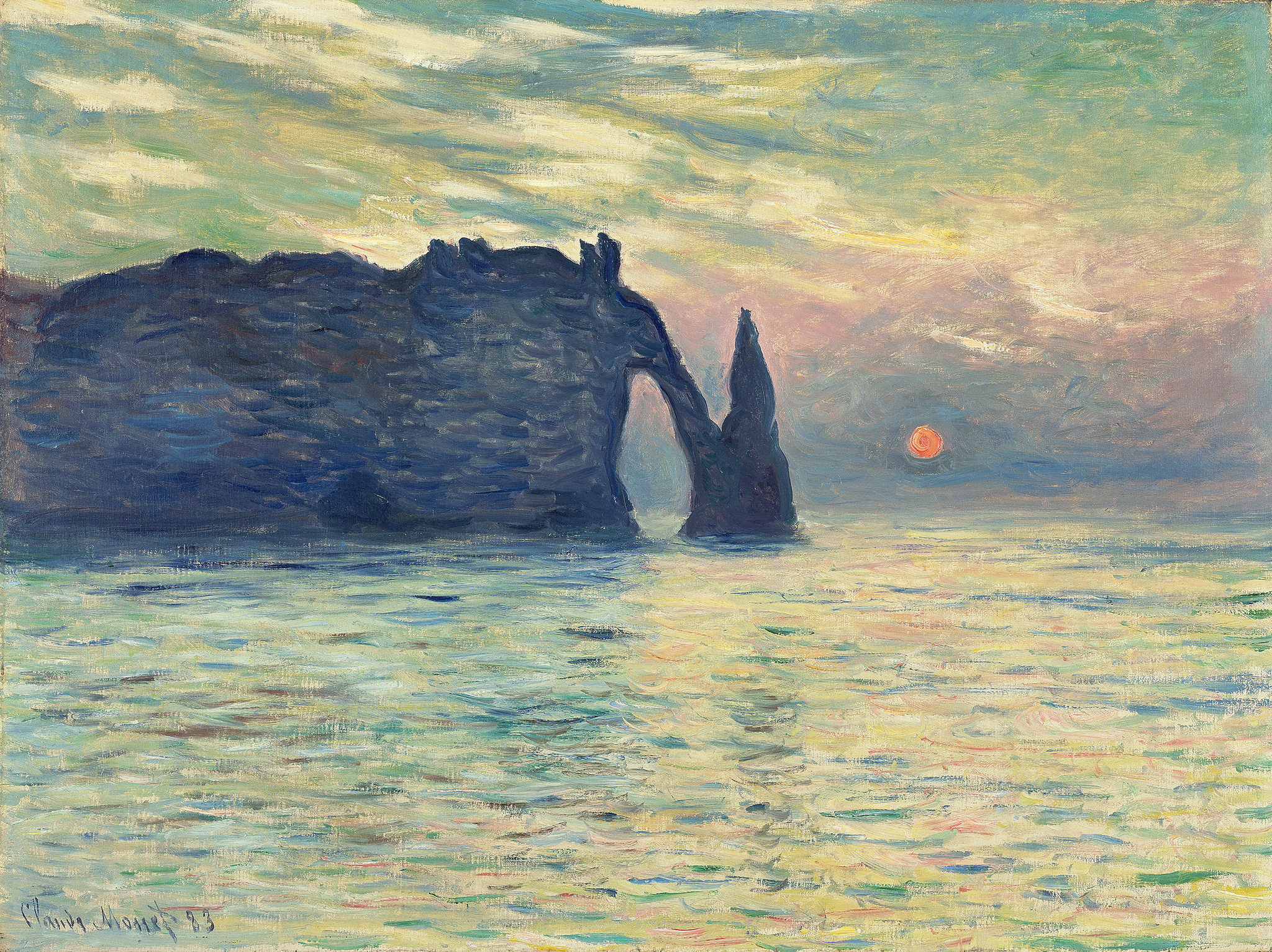 The Beach at Etretat, Impressionists Wallpaper, 2050x1540 HD Desktop