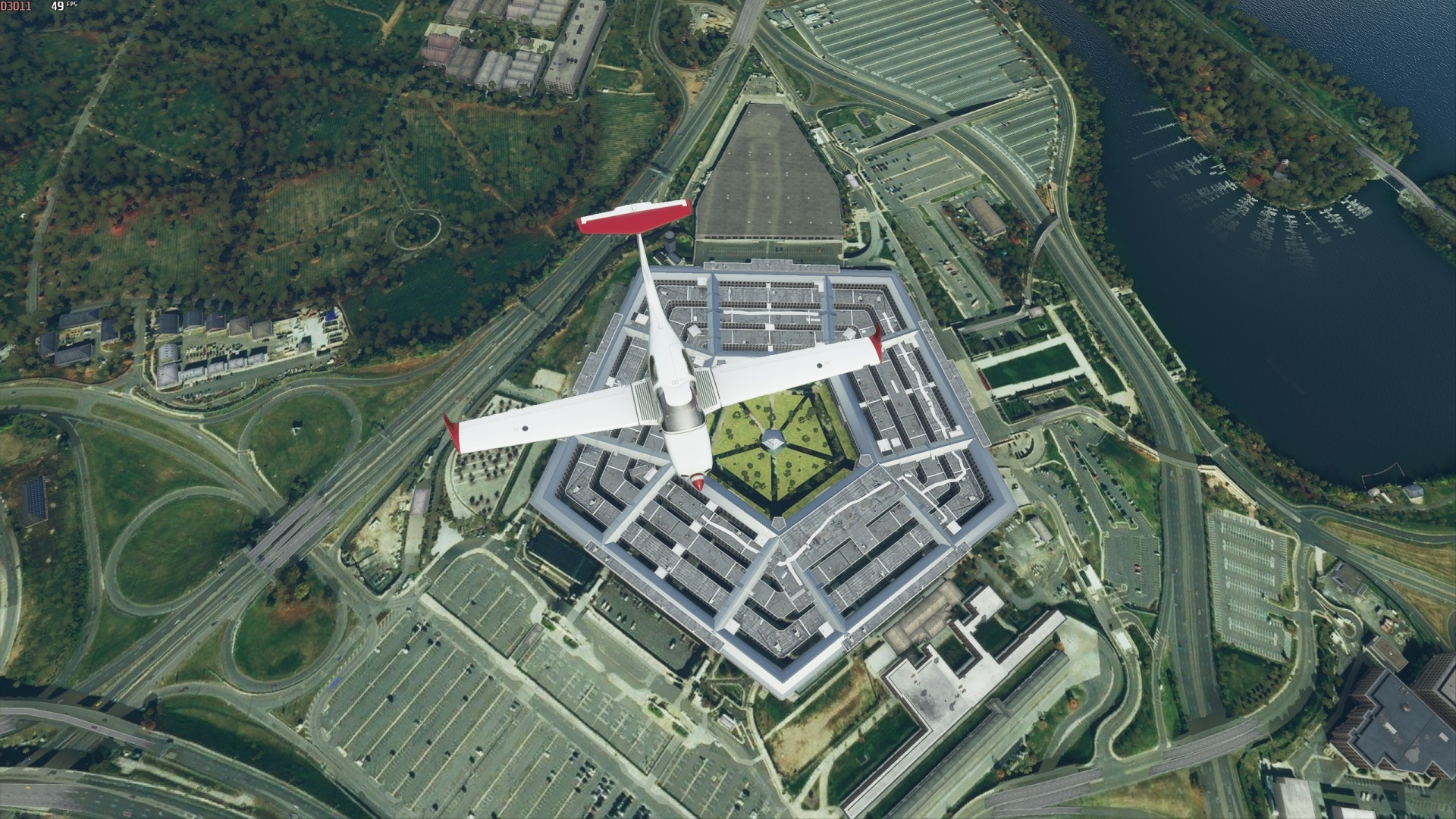 MSFS 2020, DA40 NG, Boston MA, Half Moon Bay CA, 1920x1080 Full HD Desktop
