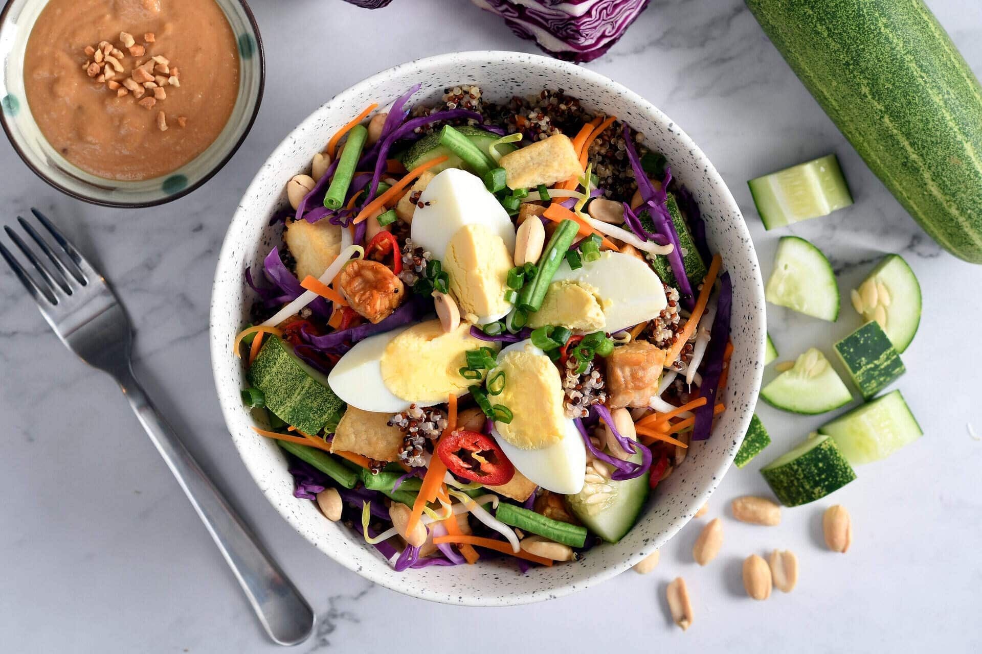 Flavoursome nutritious, Quinoa gado gado, Asian food, 1920x1280 HD Desktop