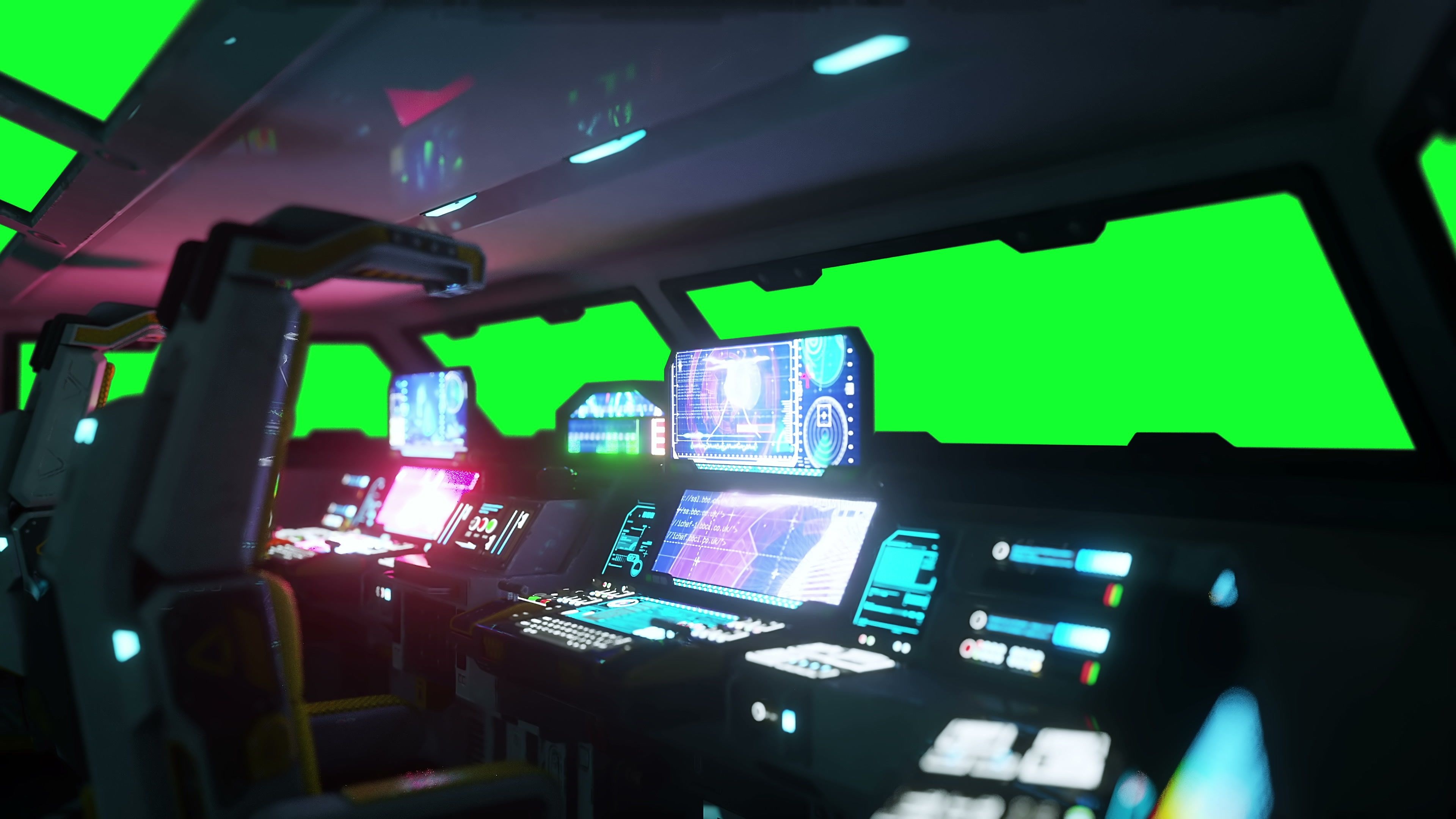 Control Panel, Inside a Spaceship Wallpaper, 3840x2160 4K Desktop